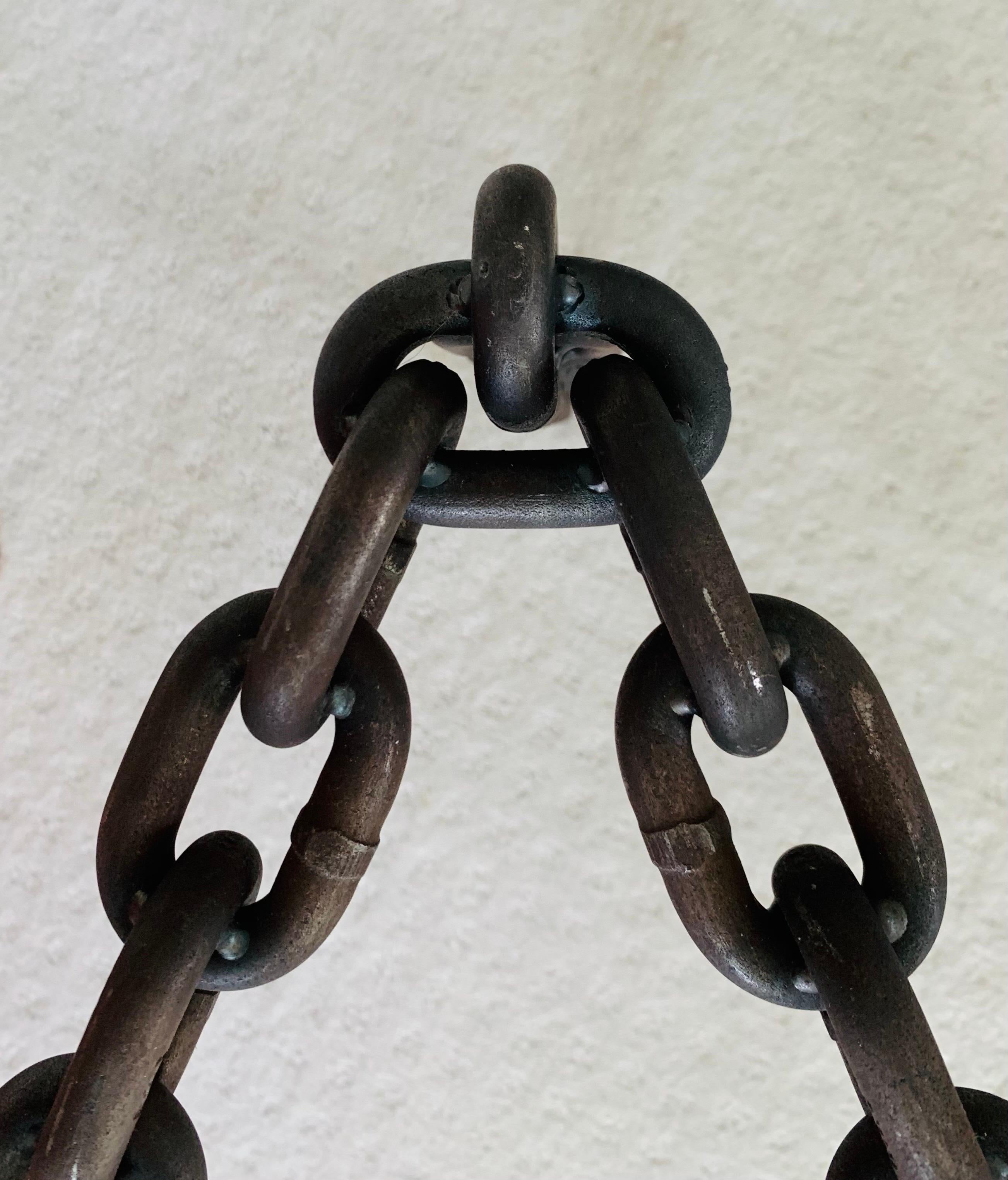 Steel Custom Triangular Chain-Link Coffee Table