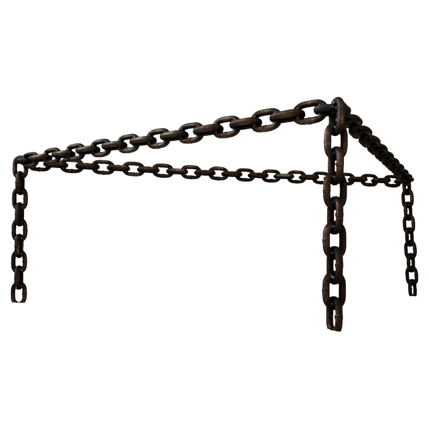 Custom Triangular Chain-Link Coffee Table