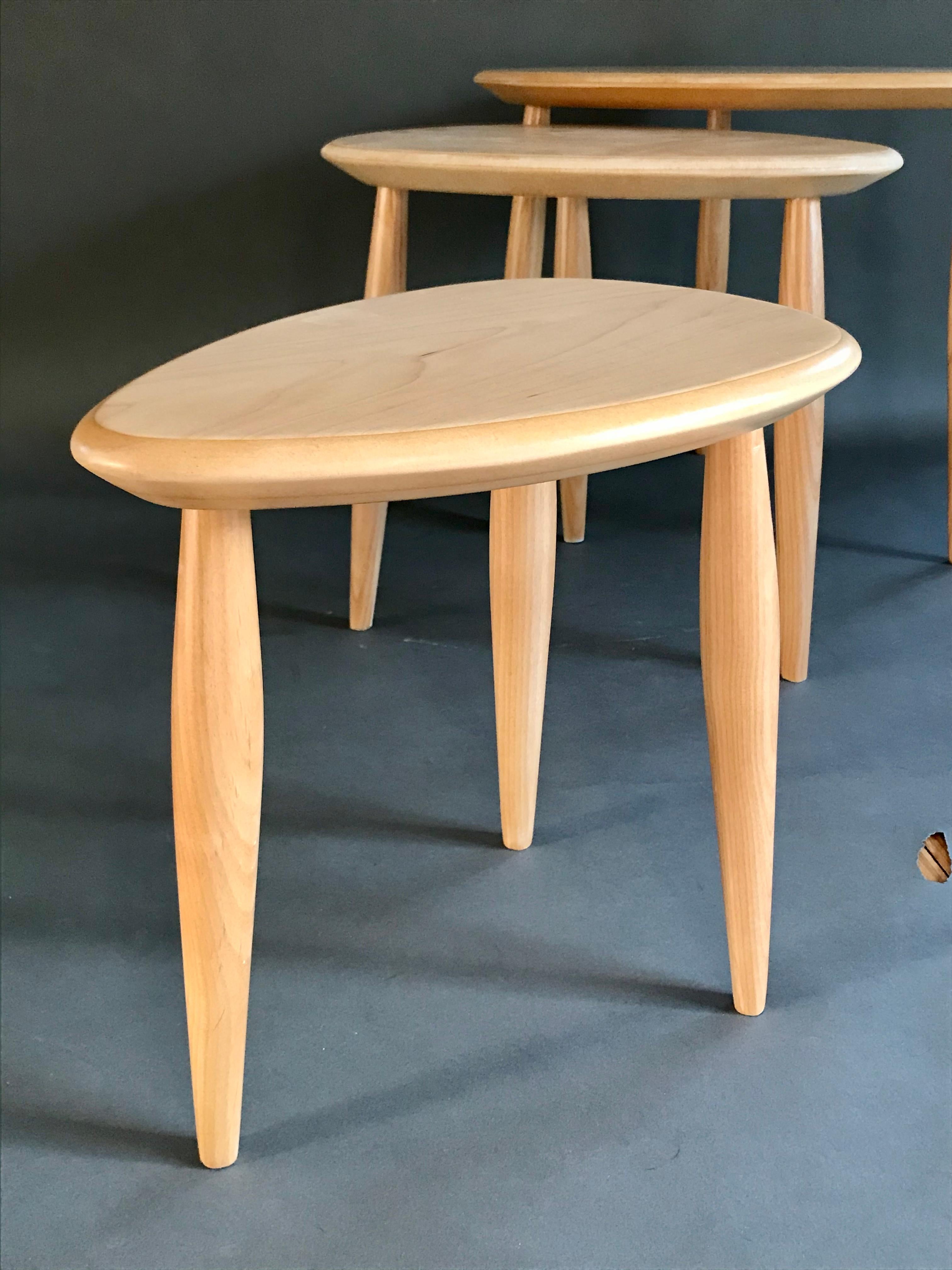 Custom Tripod Oval Nesting Tables 6