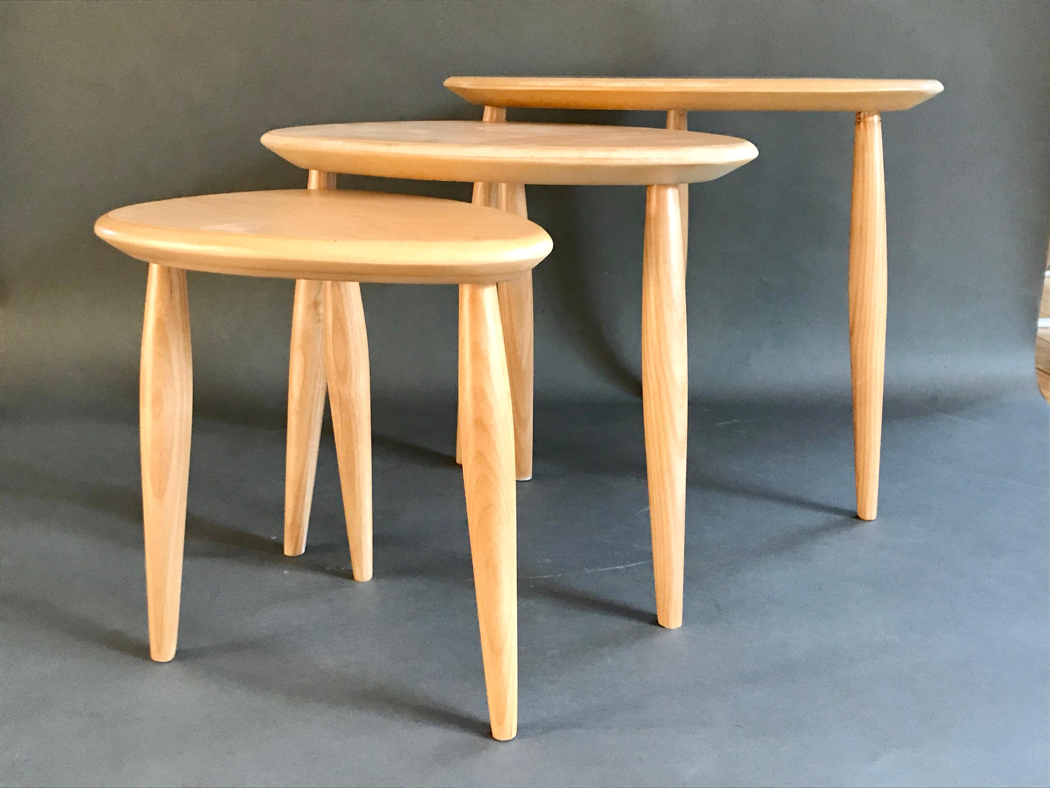 American Custom Tripod Oval Nesting Tables