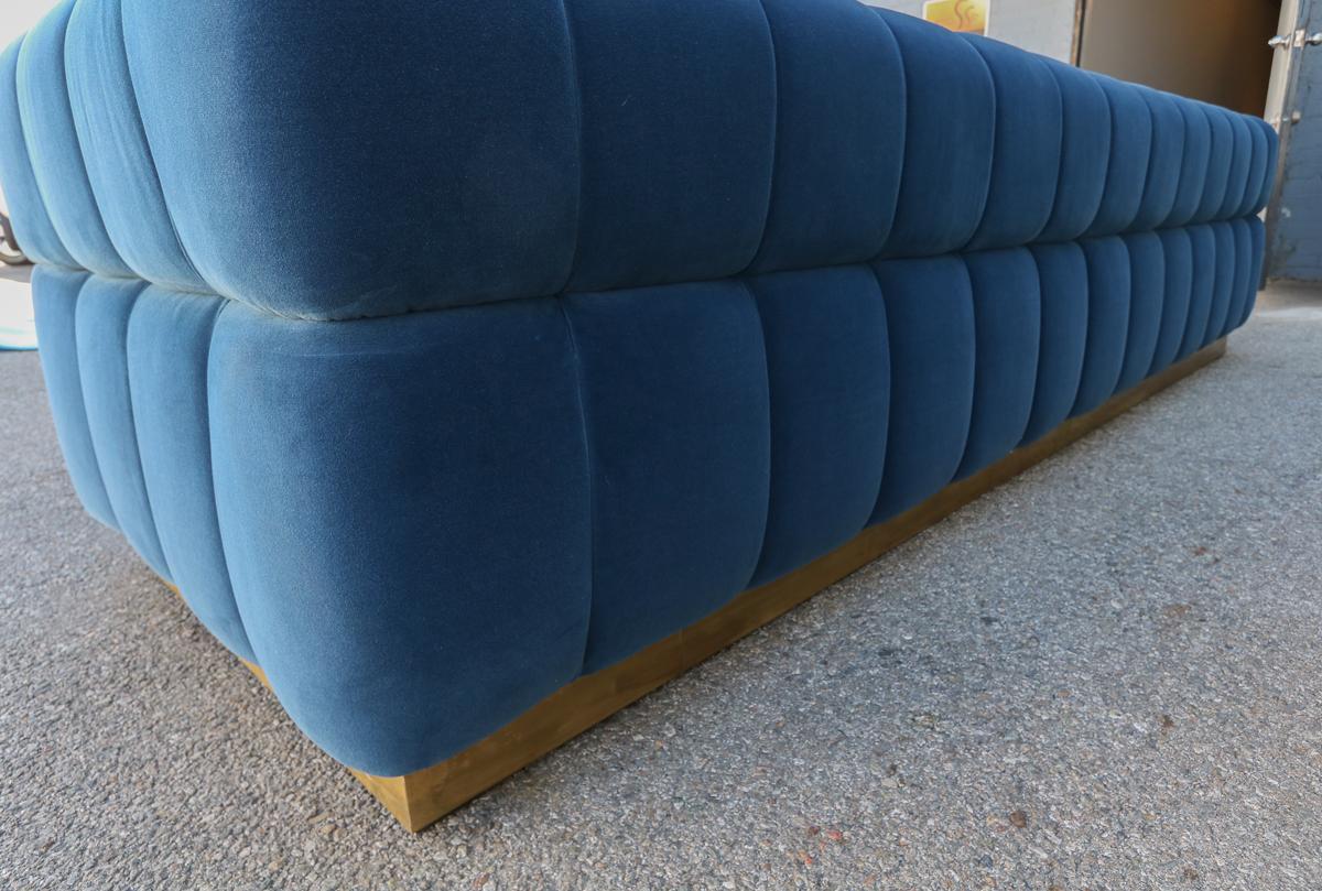 custom velvet sofa
