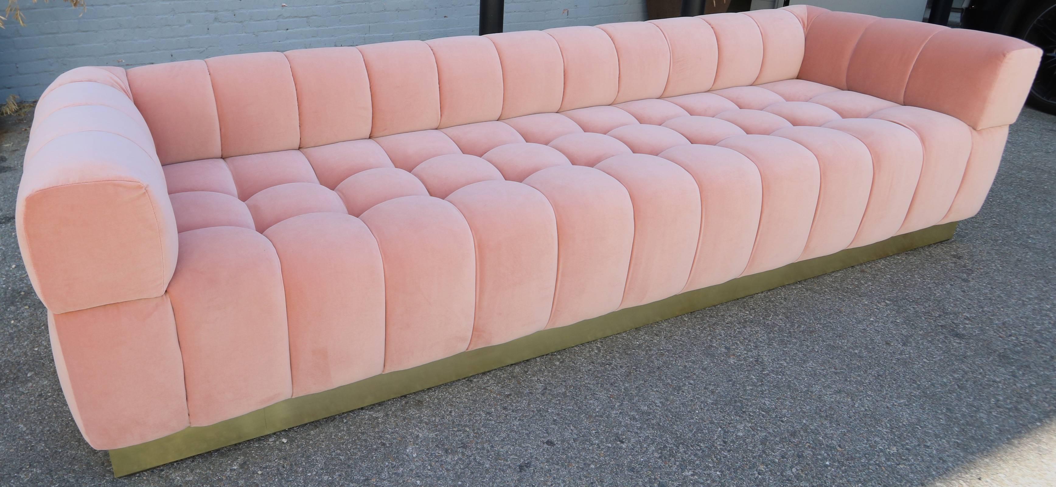 pink velvet sofas