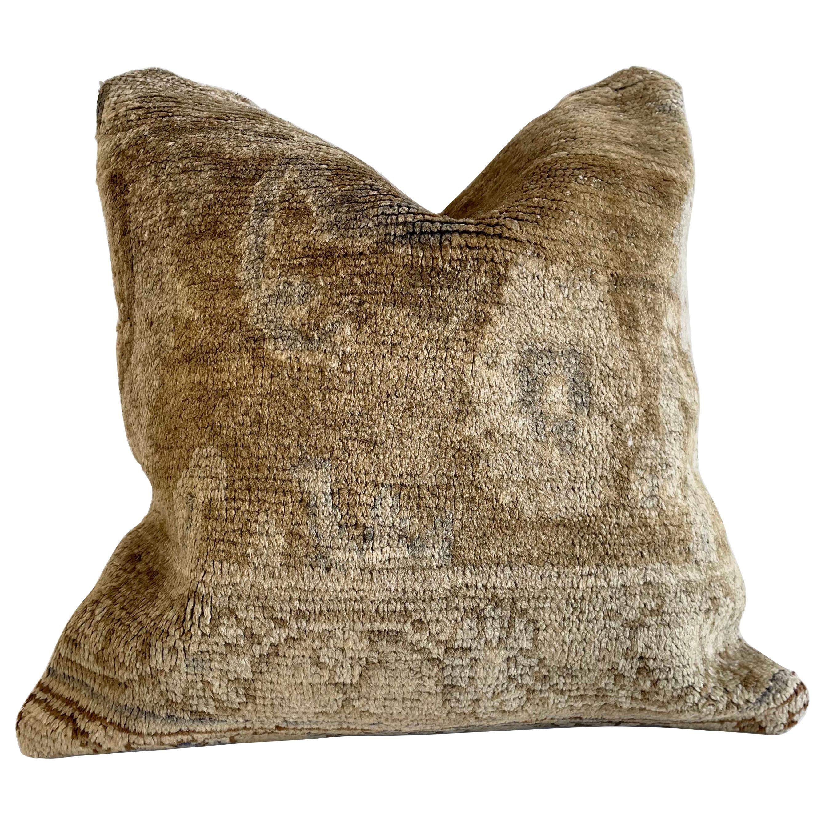 Custom Turkish Kilim Rug Wool Pillow with Insert 