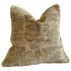 Custom Turkish Kilim Rug Wool Pillow with Insert. 