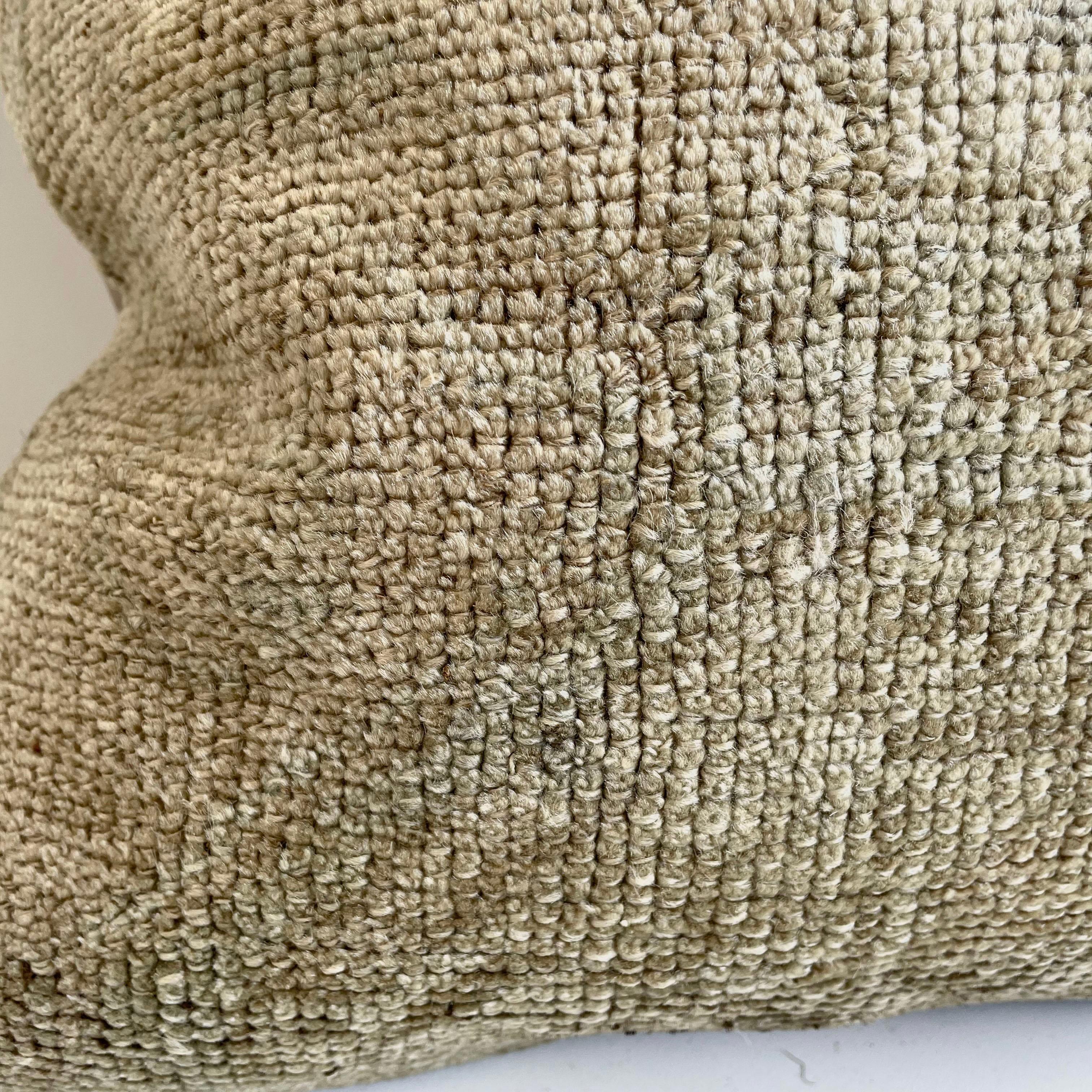 Hand-Woven Custom Turkish Kilim Rug Wool Pillow with Insert