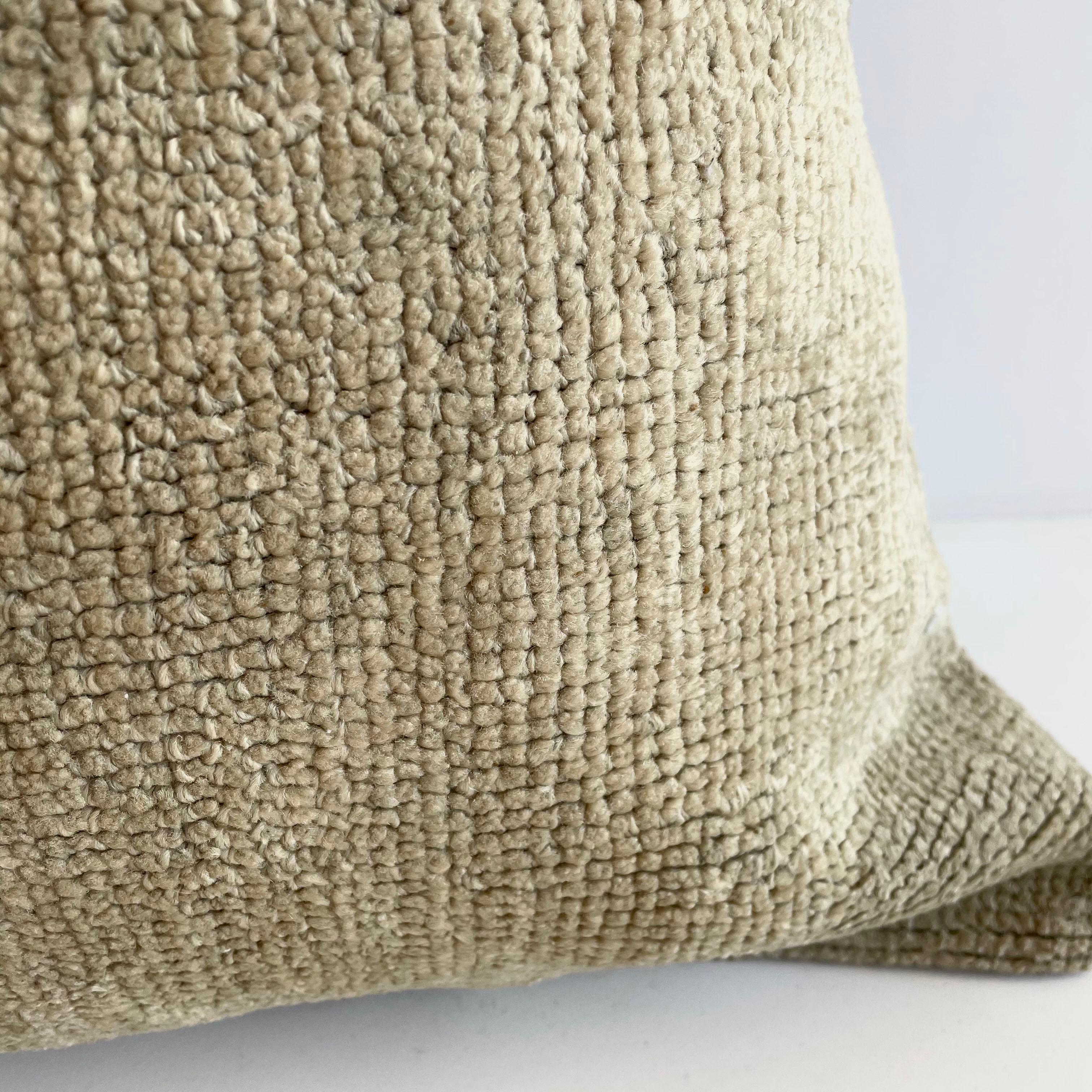 Hand-Woven Custom Turkish Kilim Rug Wool Pillow with Insert