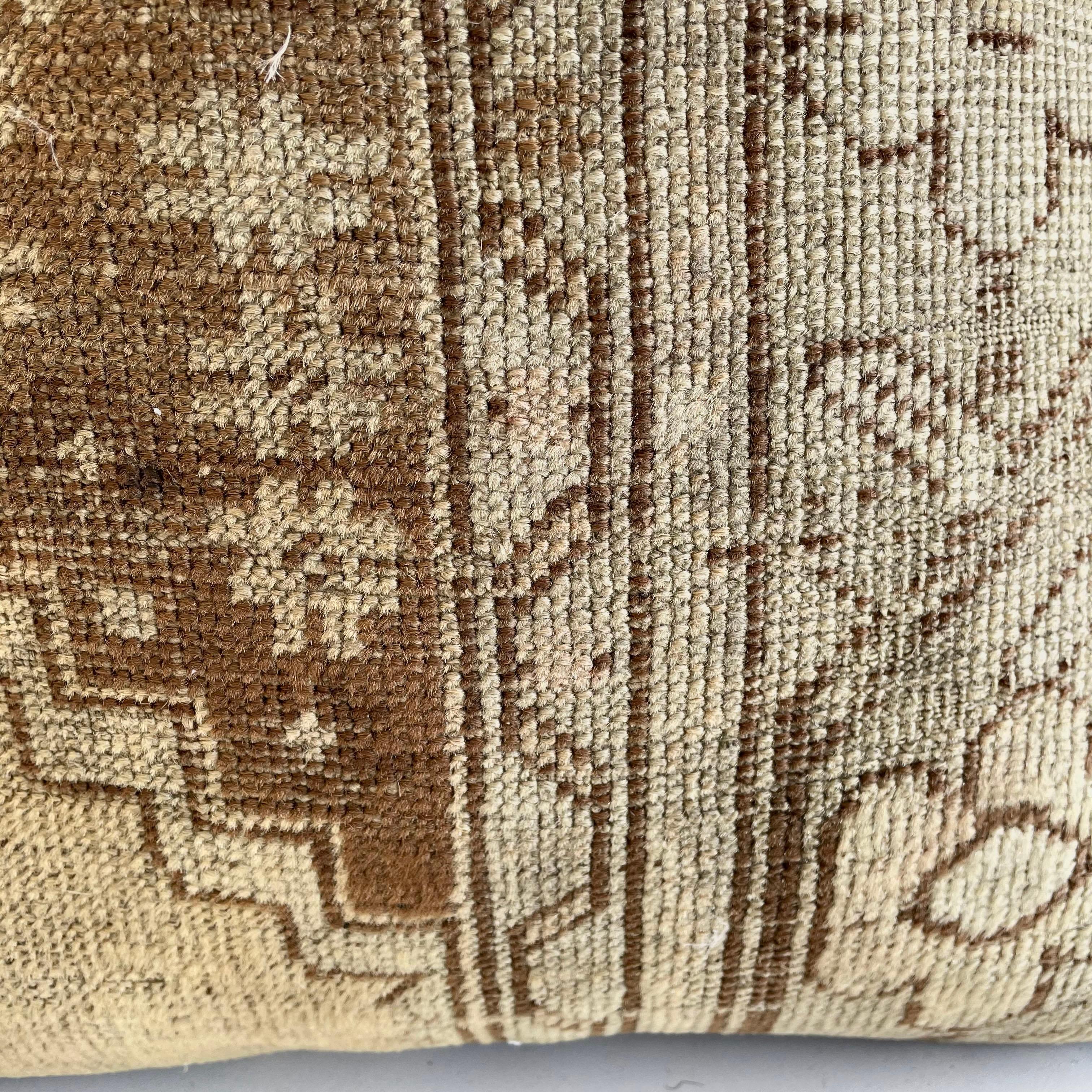 Contemporary Custom Turkish Kilim Rug Wool Pillow with Insert