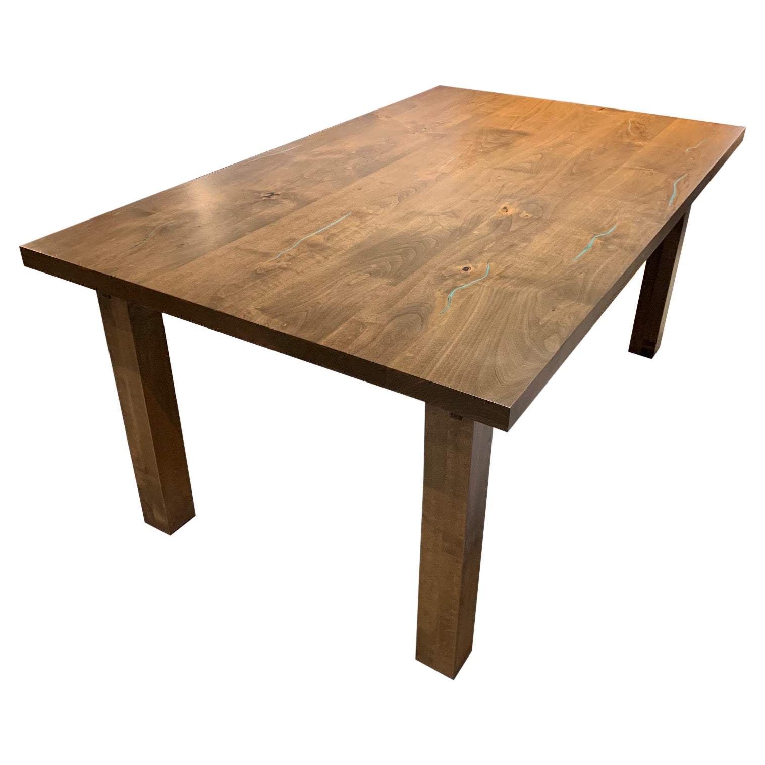 Custom Turquoise Inlay Dining Table For Sale