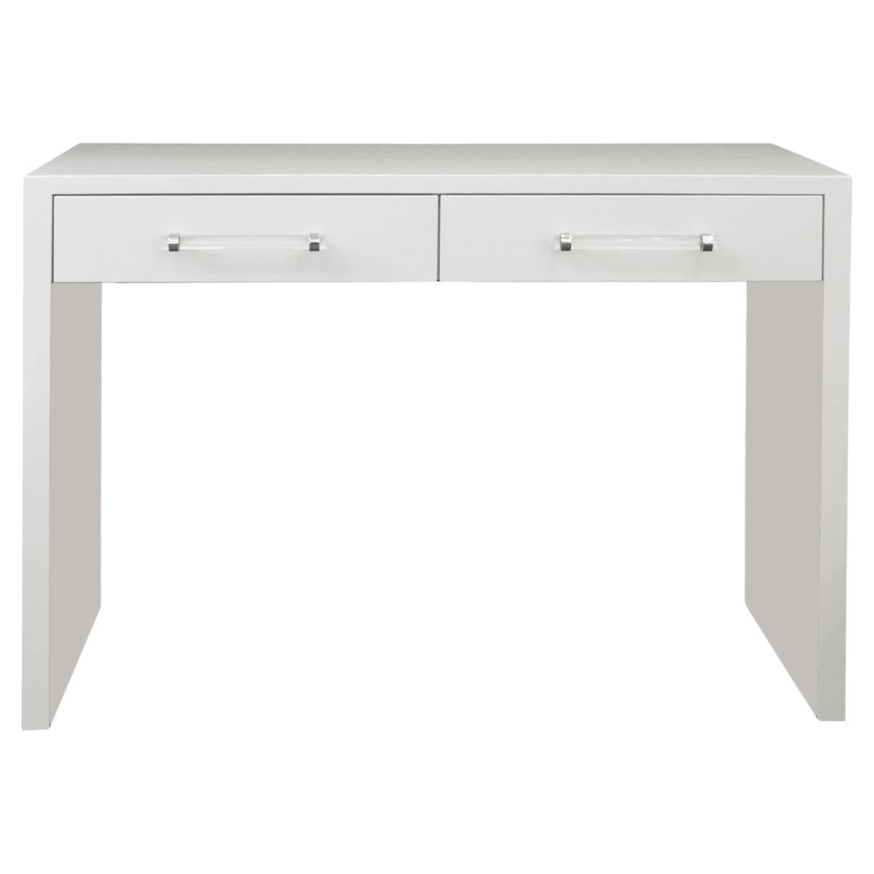 Custom Two Drawer Lacquered Writing Table For Sale