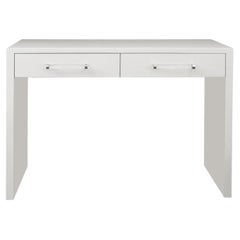 Custom Two Drawer Lacquered Writing Table