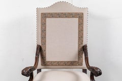 Custom Upholstered, Antique Hall Chair