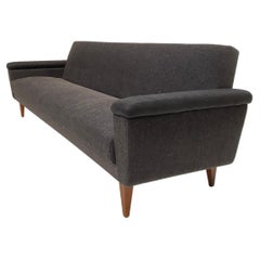 Custom Upholstered Dutch 1960's Sleeping Sofa in De Ploeg Steppe & Leather