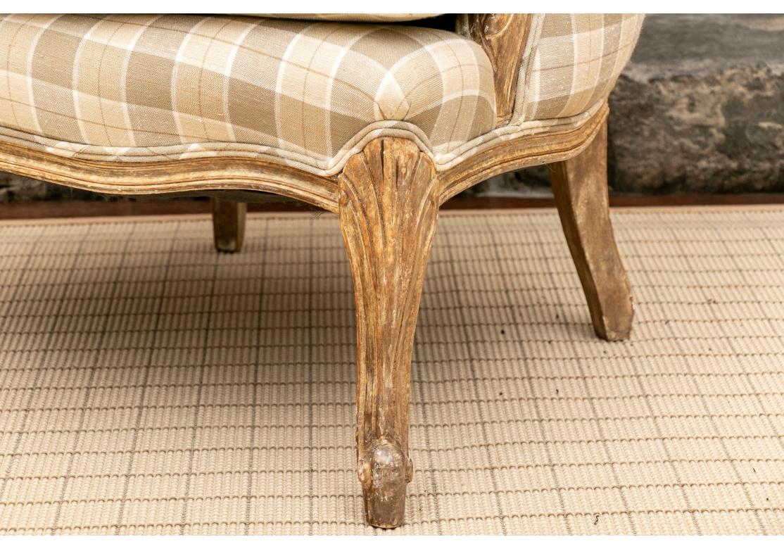 Benutzerdefinierte gepolstert Faux Farbe dekoriert Bergere im Angebot 6