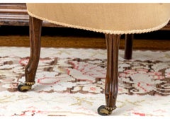 Custom Upholstered Mahogany Fireside Chair