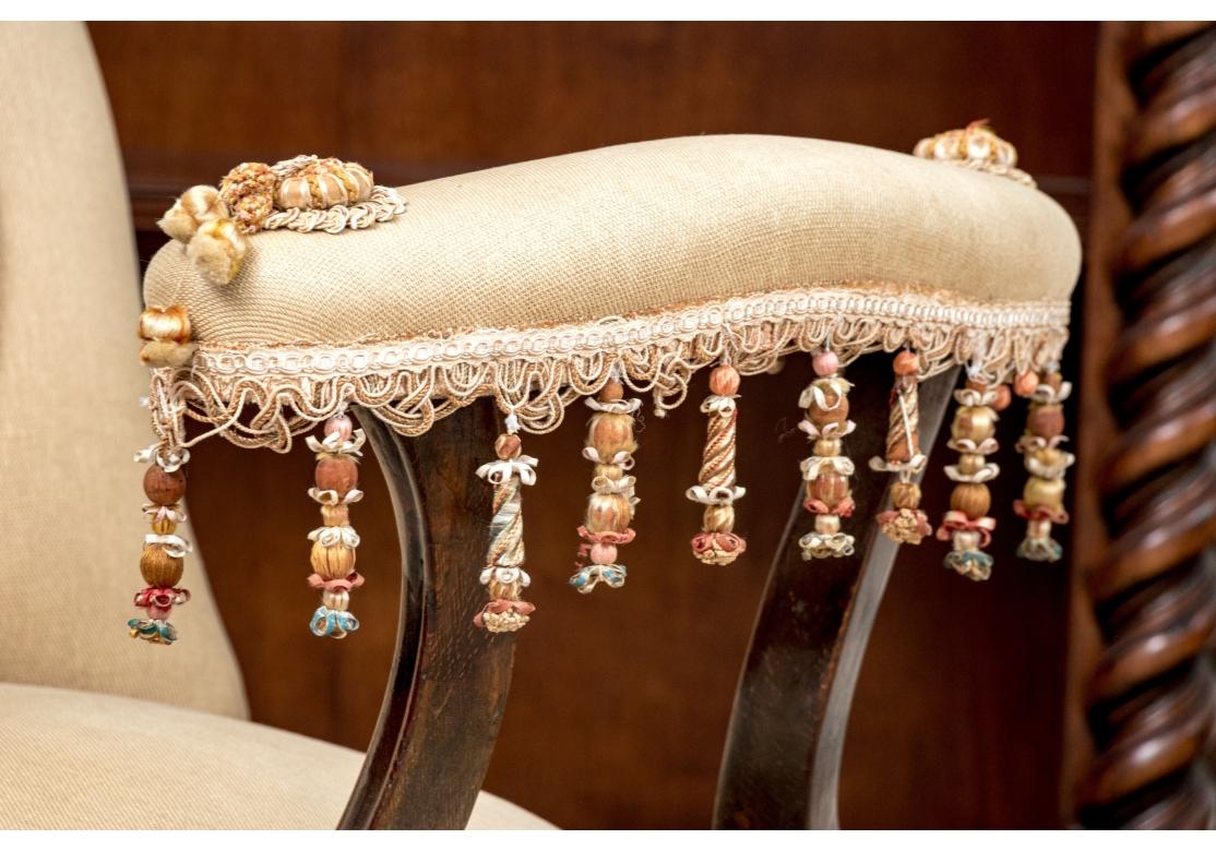 Custom Upholstered Mahogany Fireside Chair im Angebot 1