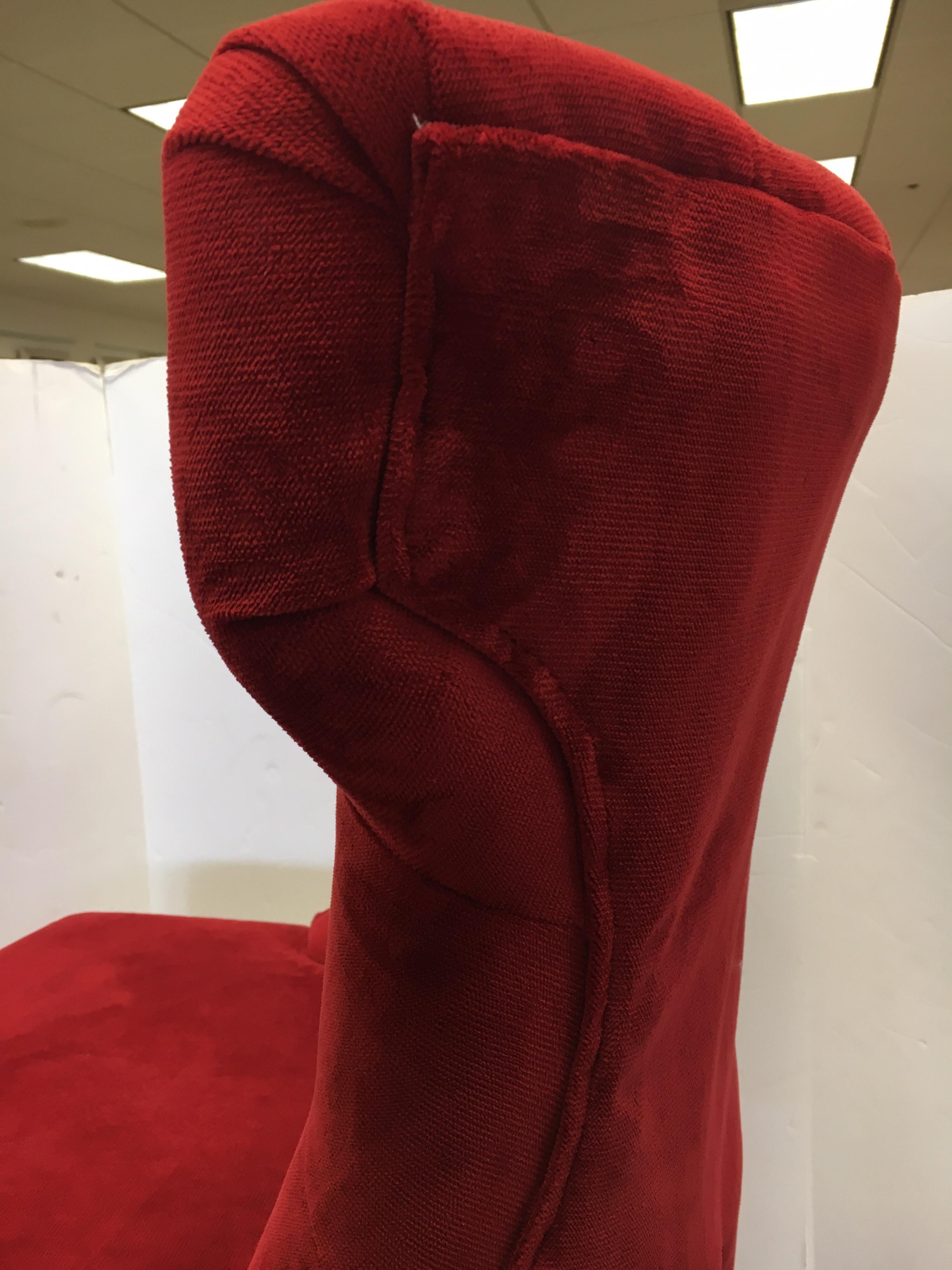 Custom Upholstered Nailhead Red Tufted Dining Chair 1