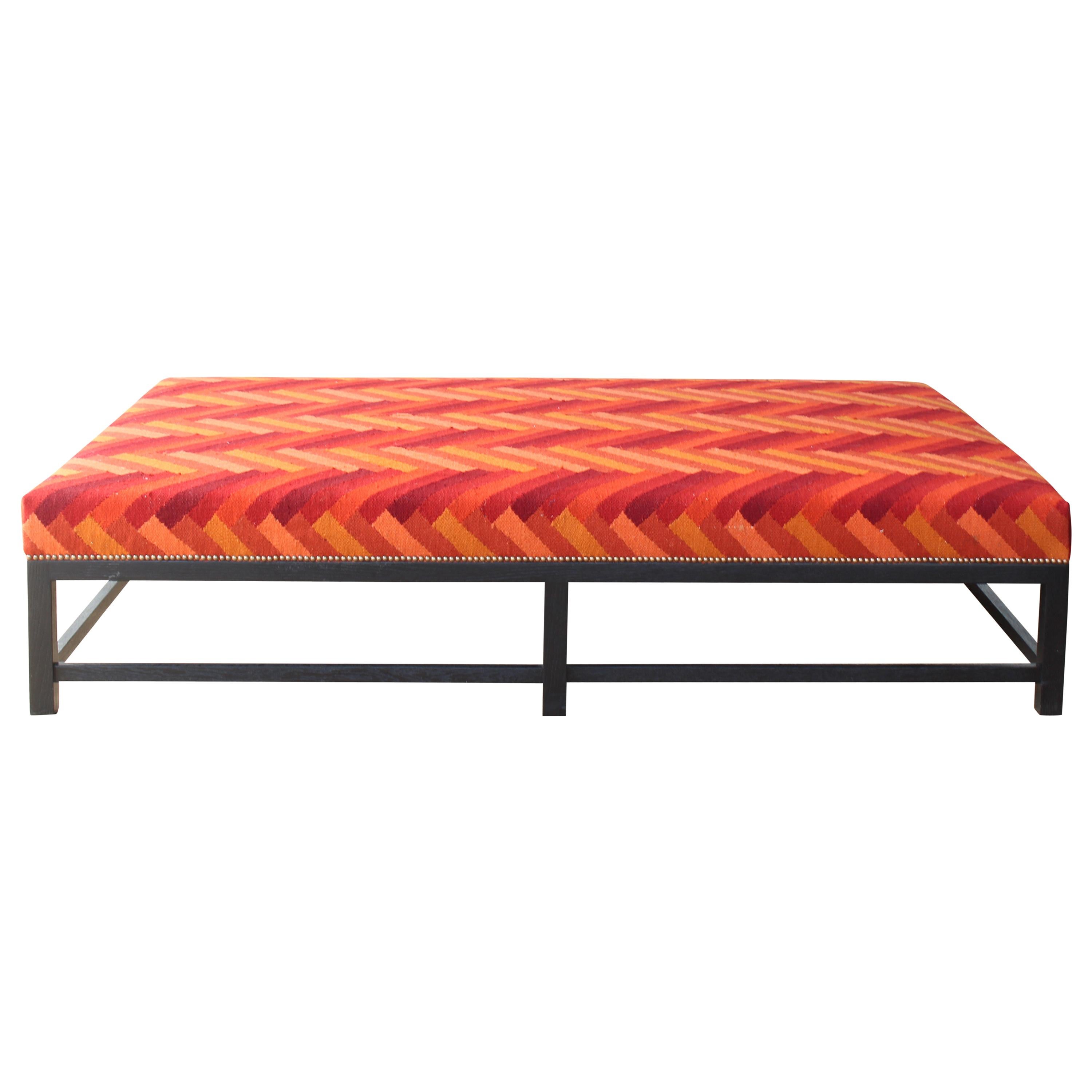 Monumental Rolling Ottoman Cocktail Table For Sale at 1stDibs