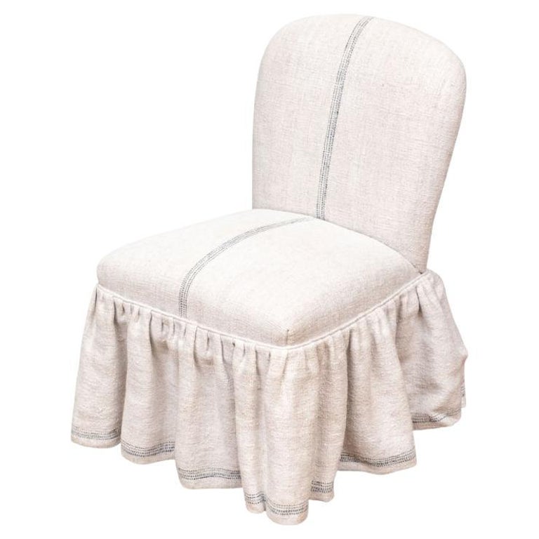 Custom Upholstered Slipper Chair For Sale at 1stDibs