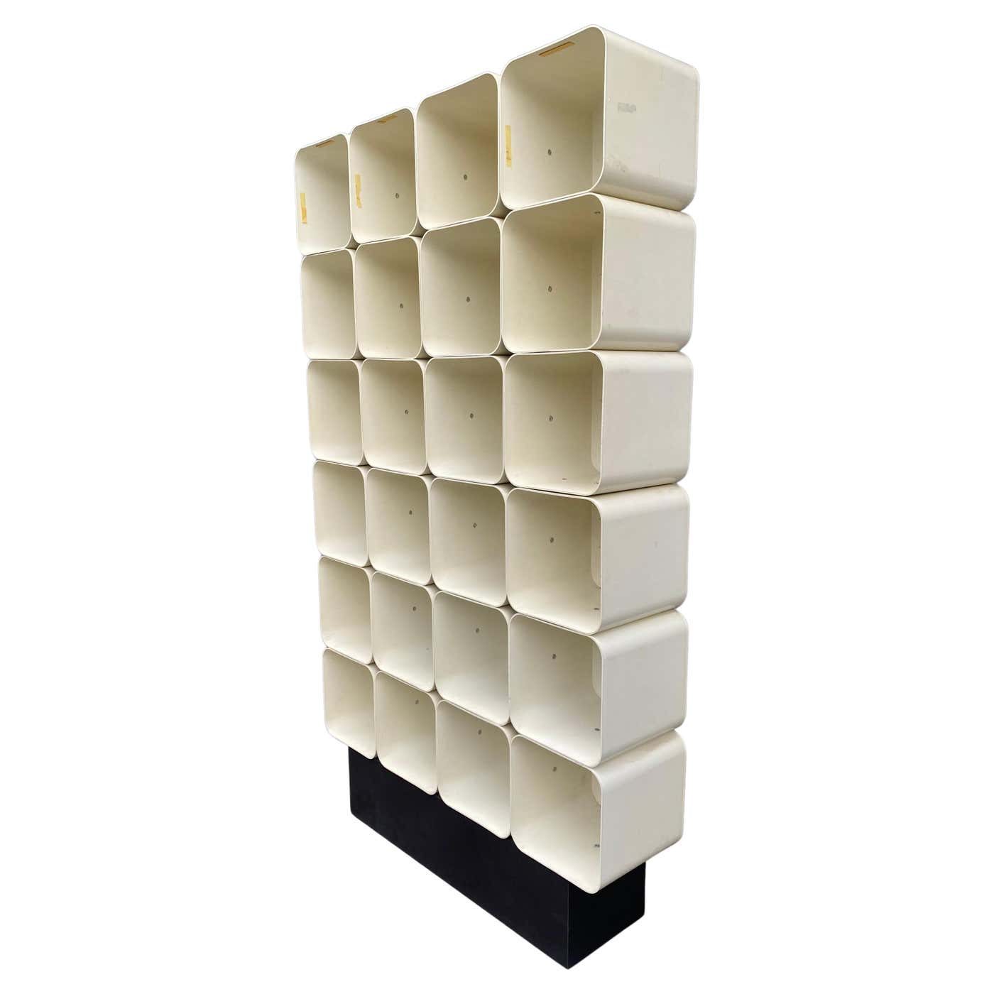 Clam Shell Cubbies Custom U.T.Kartell Modular Storage / cubbies / bookcase. 70's Plastic ...