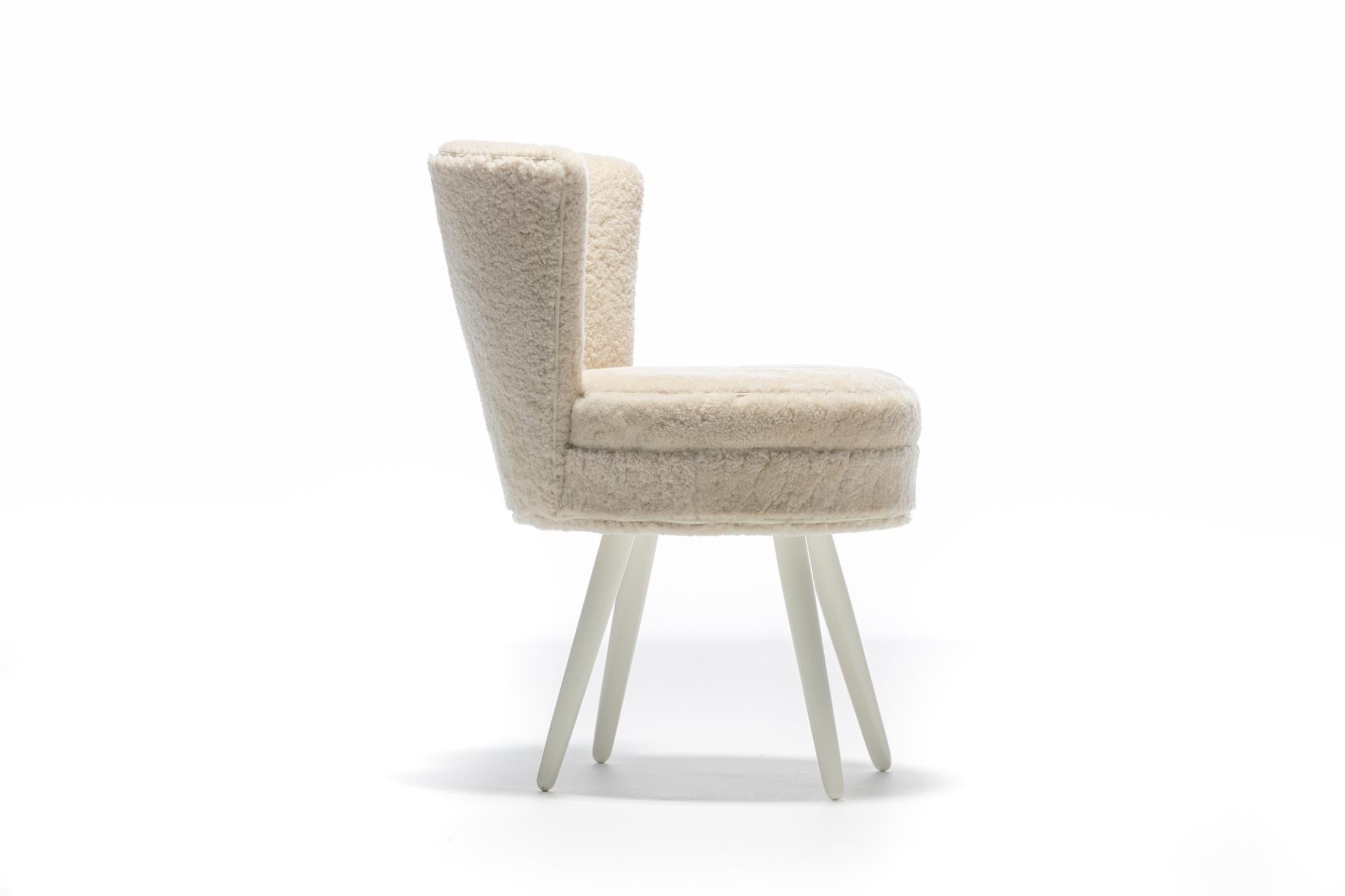 cream vanity chair