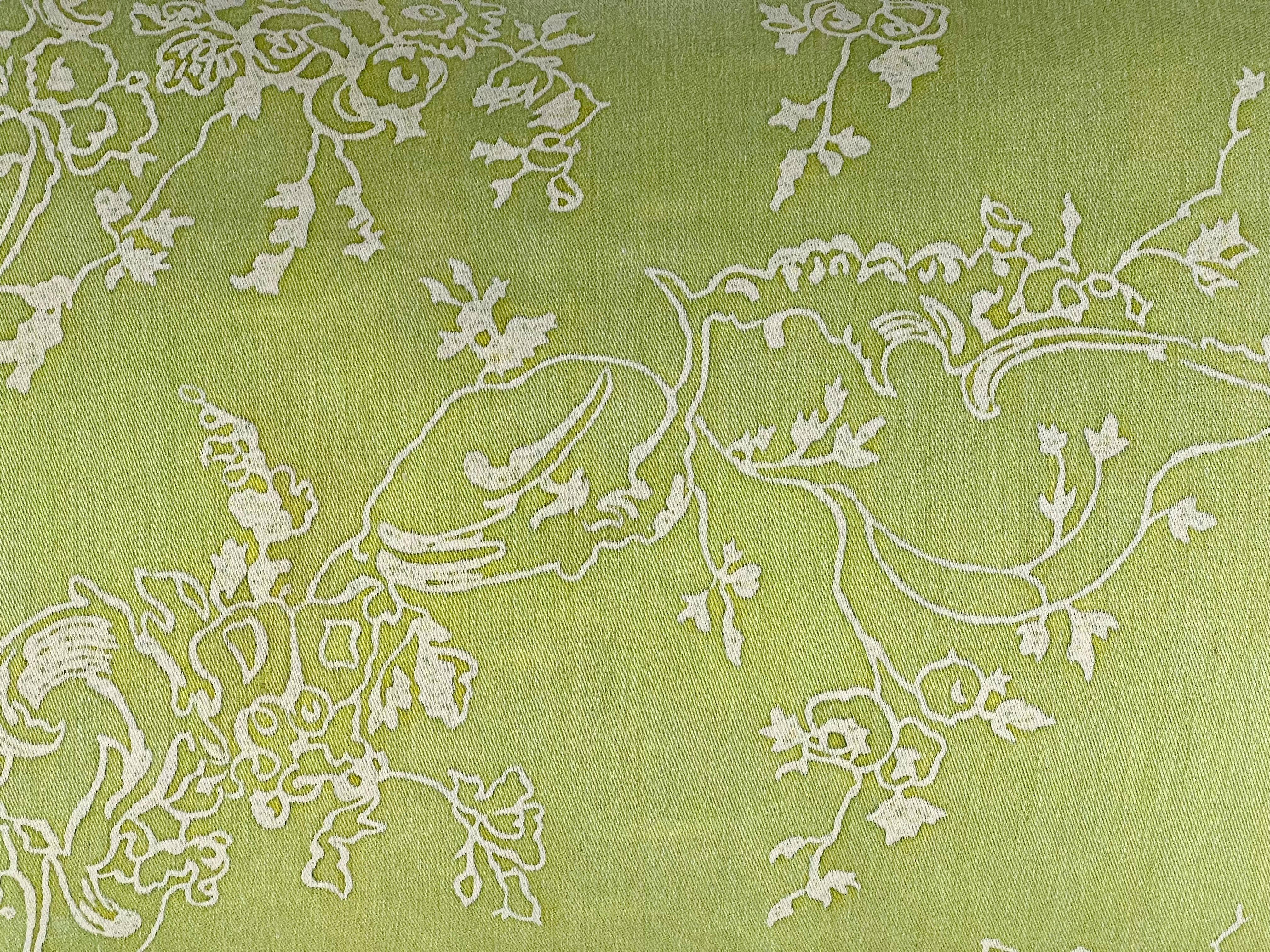 Rococo Custom Venezianina Patterned Sulphur Green Fortuny Pillows