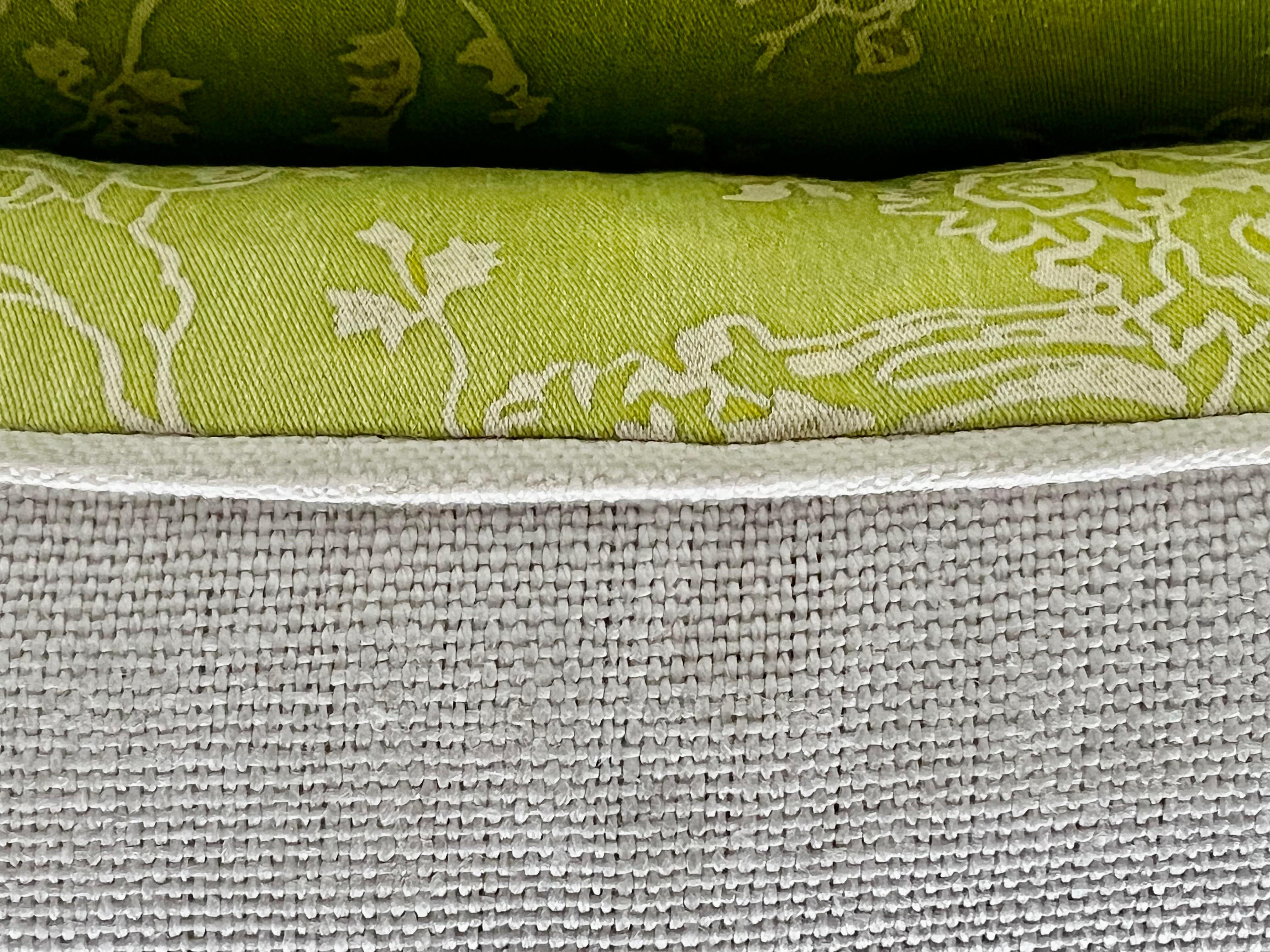 Cotton Custom Venezianina Patterned Sulphur Green Fortuny Pillows