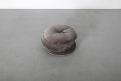 Custom Vintage Inspired Round Grey Velvet Cushions