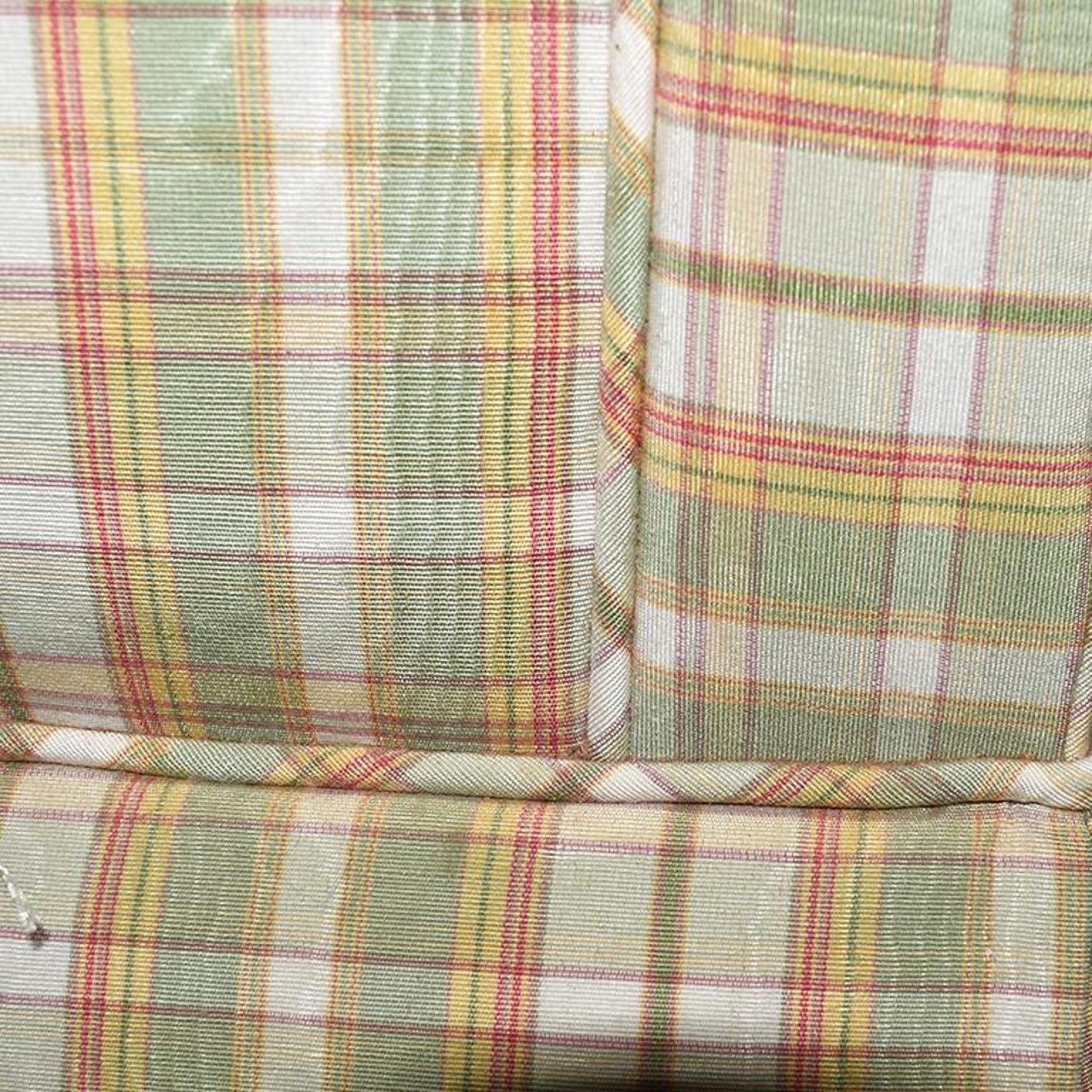 Oversize Vintage Kravet Down Fill Lounge Chairs In Green And Cream