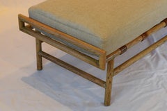 Custom Vintage Leather Strap Bench