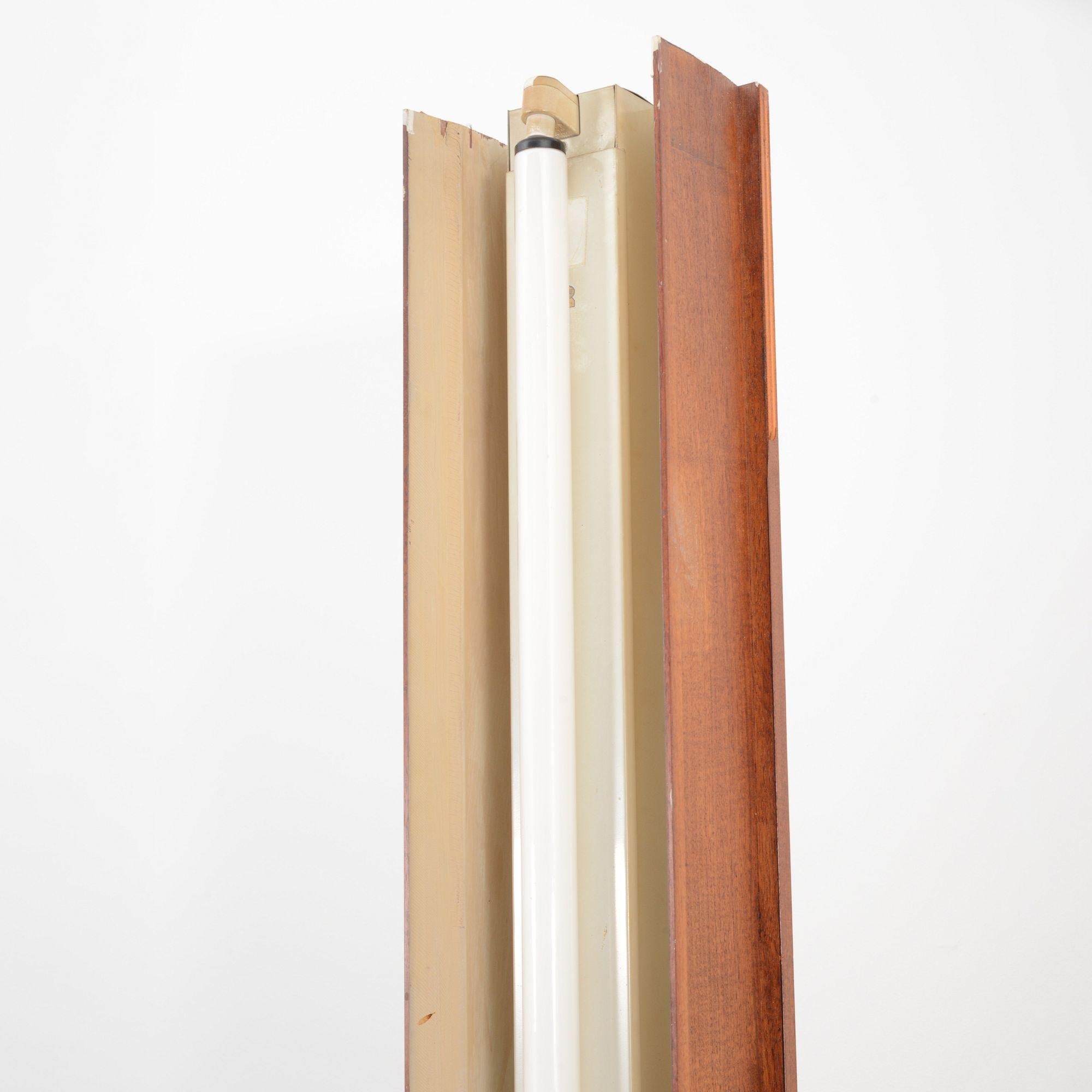Walnut Custom Vladimir Kagan Floor Lamp, 97.5