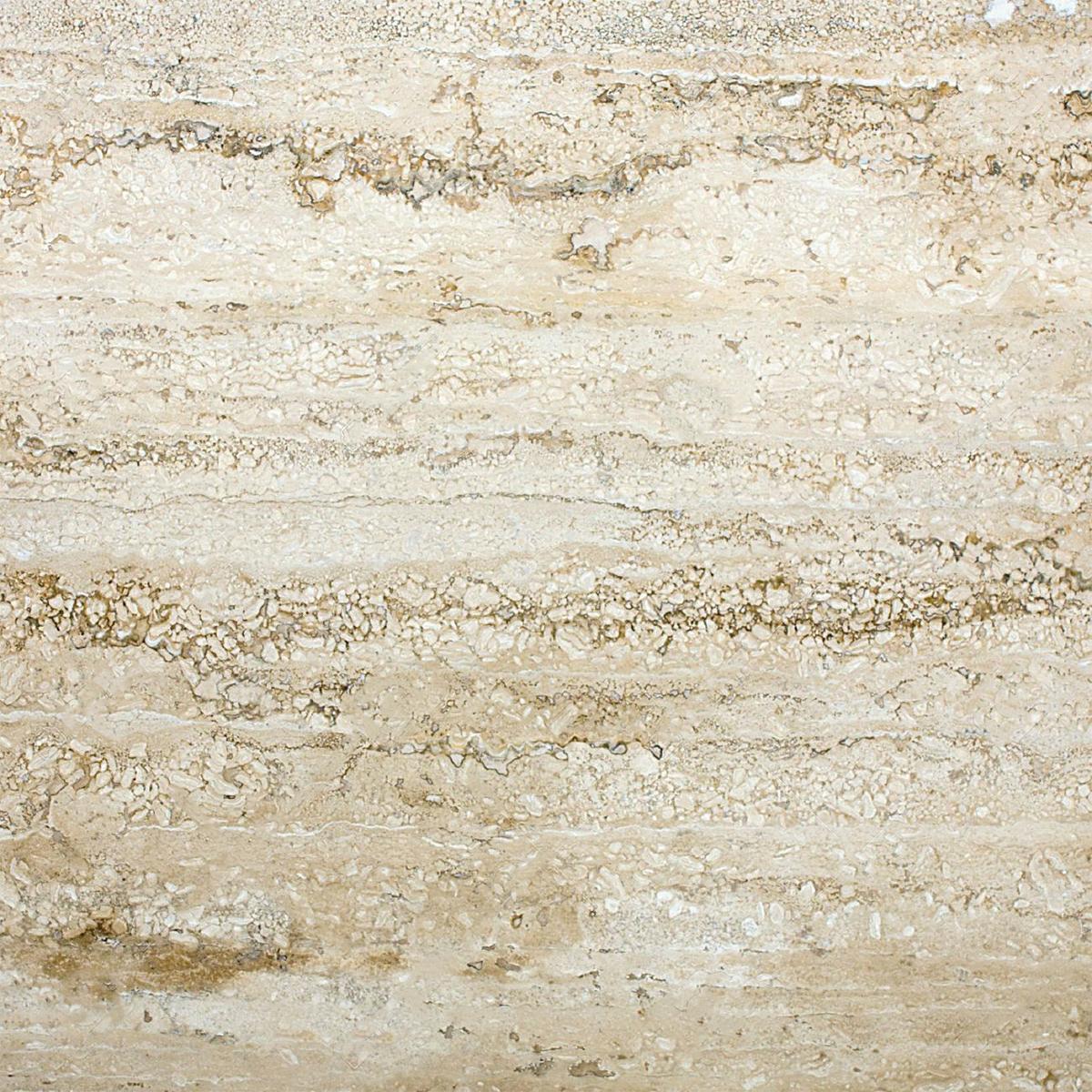 African Custom Vondel Side Table Handcrafted in Travertine with rounded edges