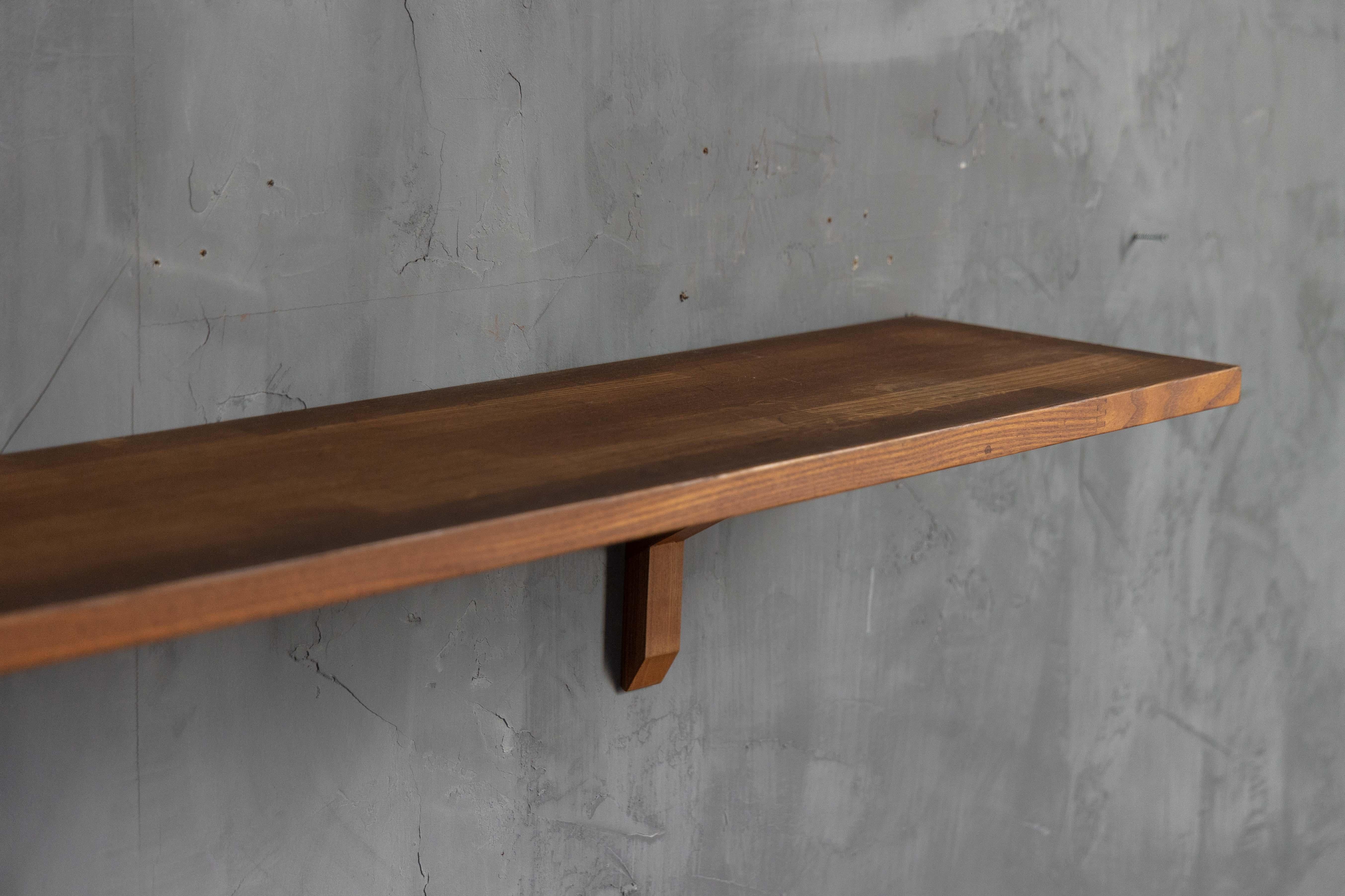 Custom Wall Console and Shelf by Pierre Chapo, France, 1970s For Sale 5