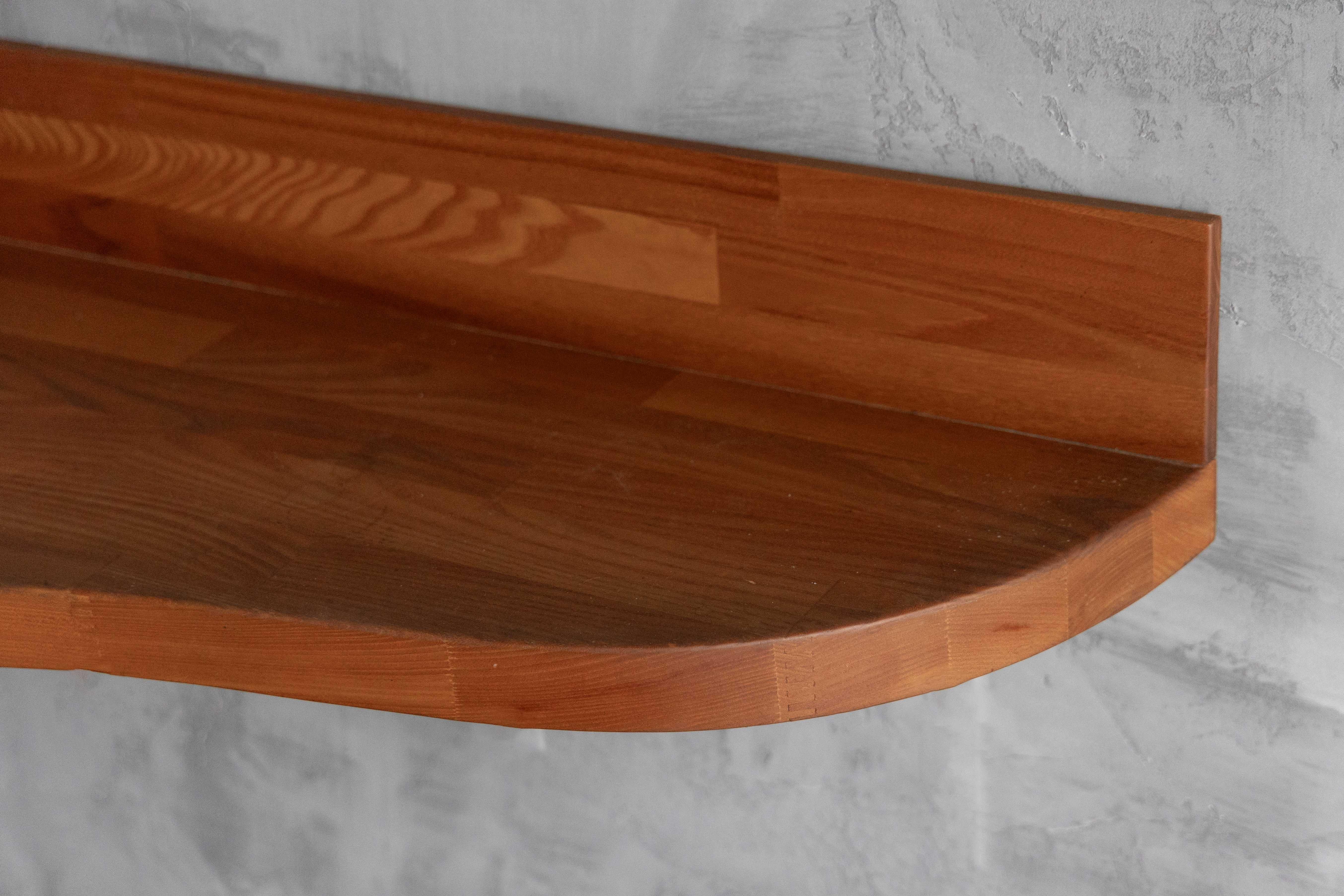 Custom Wall Console and Shelf by Pierre Chapo, France, 1970s For Sale 2