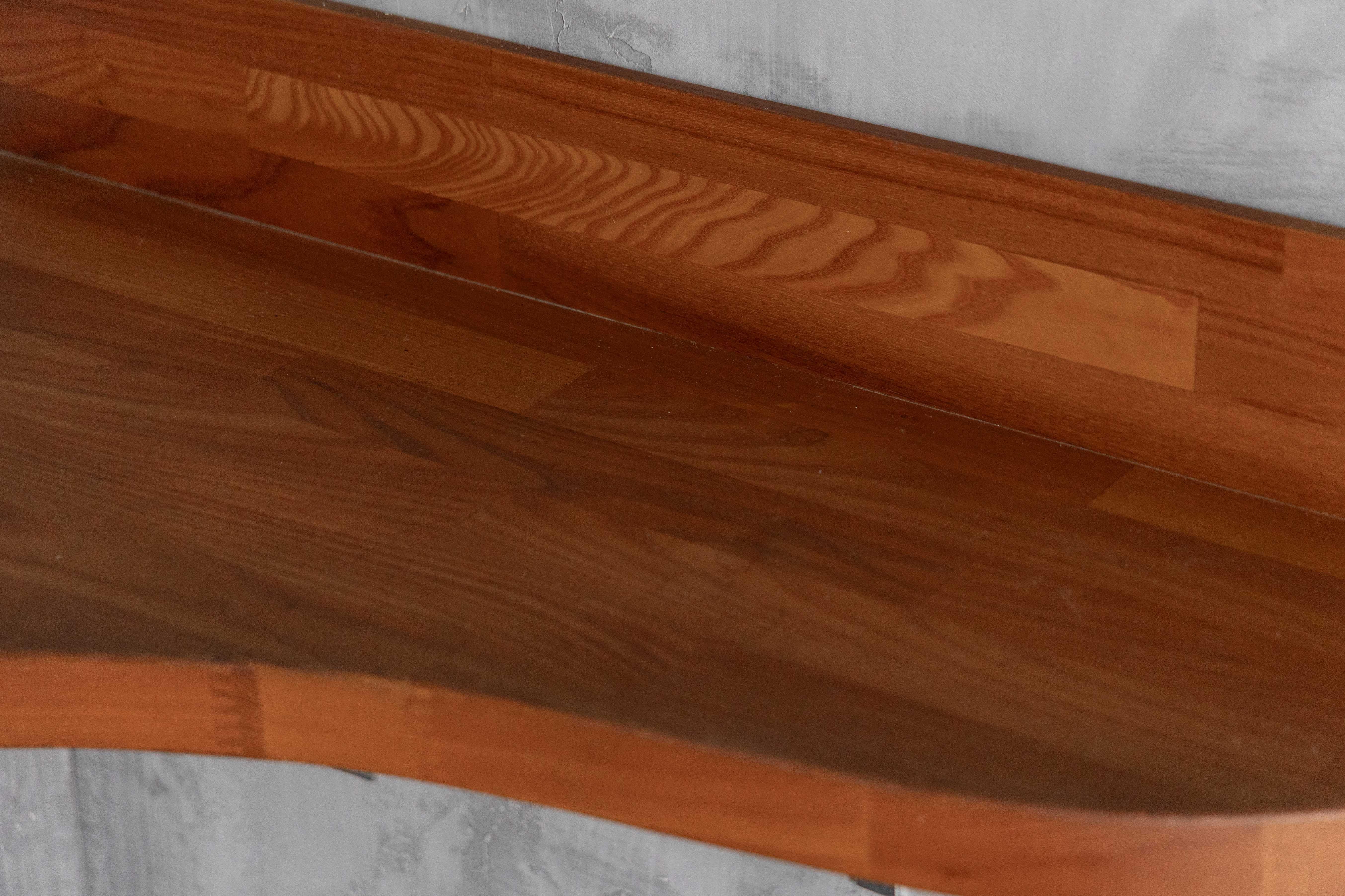 Late 20th Century Custom Wall Console by Pierre Chapo, France, 1970s For Sale