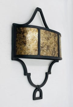 Custom Wall Sconce with Faux Mica Panels by Steven Handelman Studios, 2024