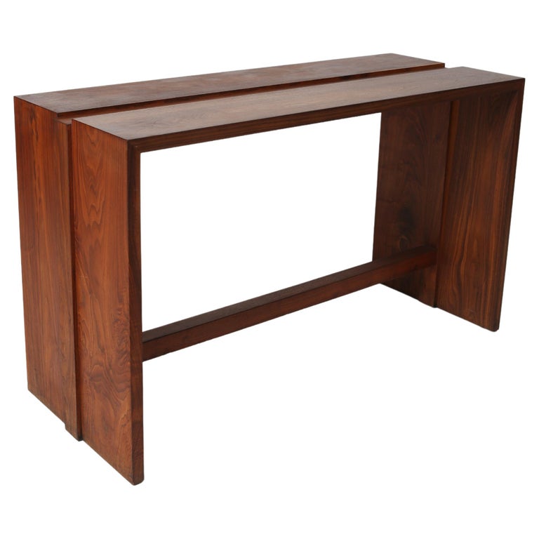 Custom Walnut Bar Table For Sale at 1stDibs