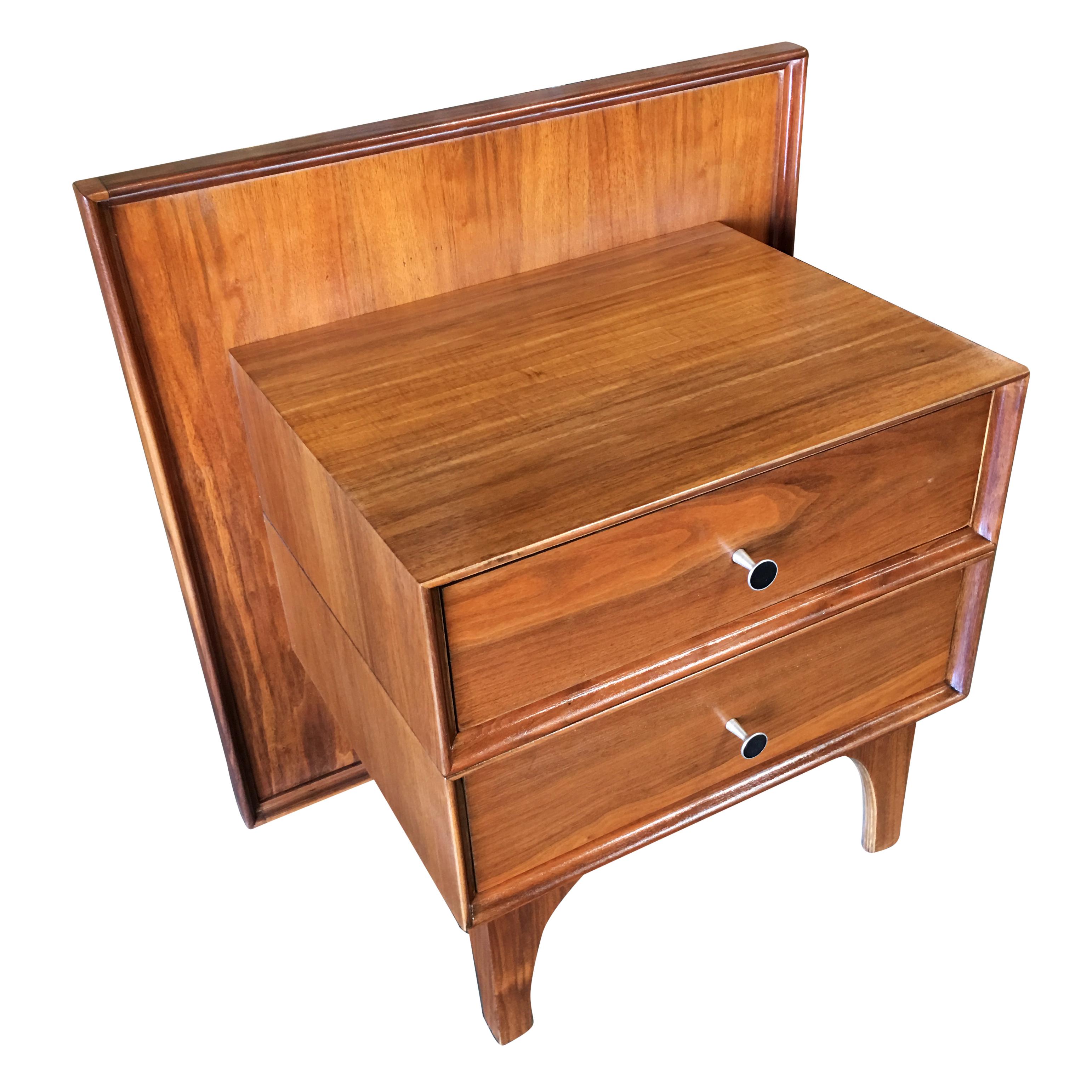 Custom Walnut Bedroom Nightstand by Glenn of California