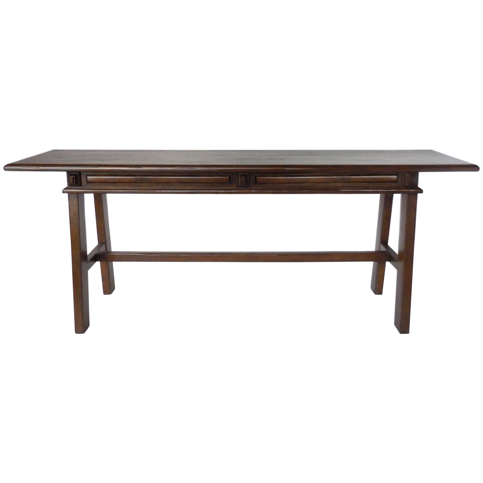 Custom Walnut Console with Raised Panels by Dos Gallos Studio