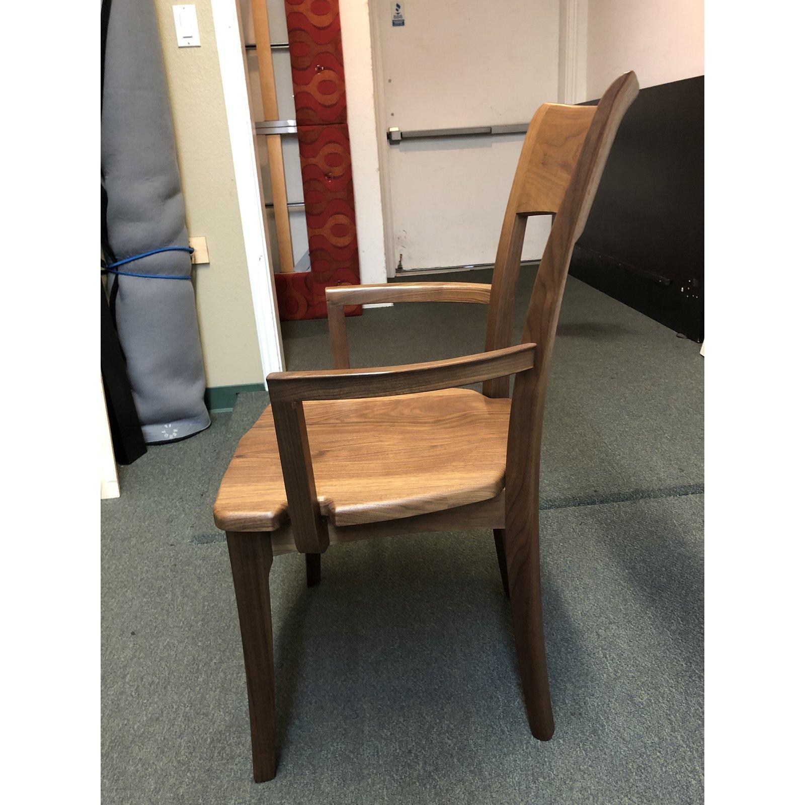 Custom Walnut Desk and Chair by Vermont Wood Studio For Sale 3