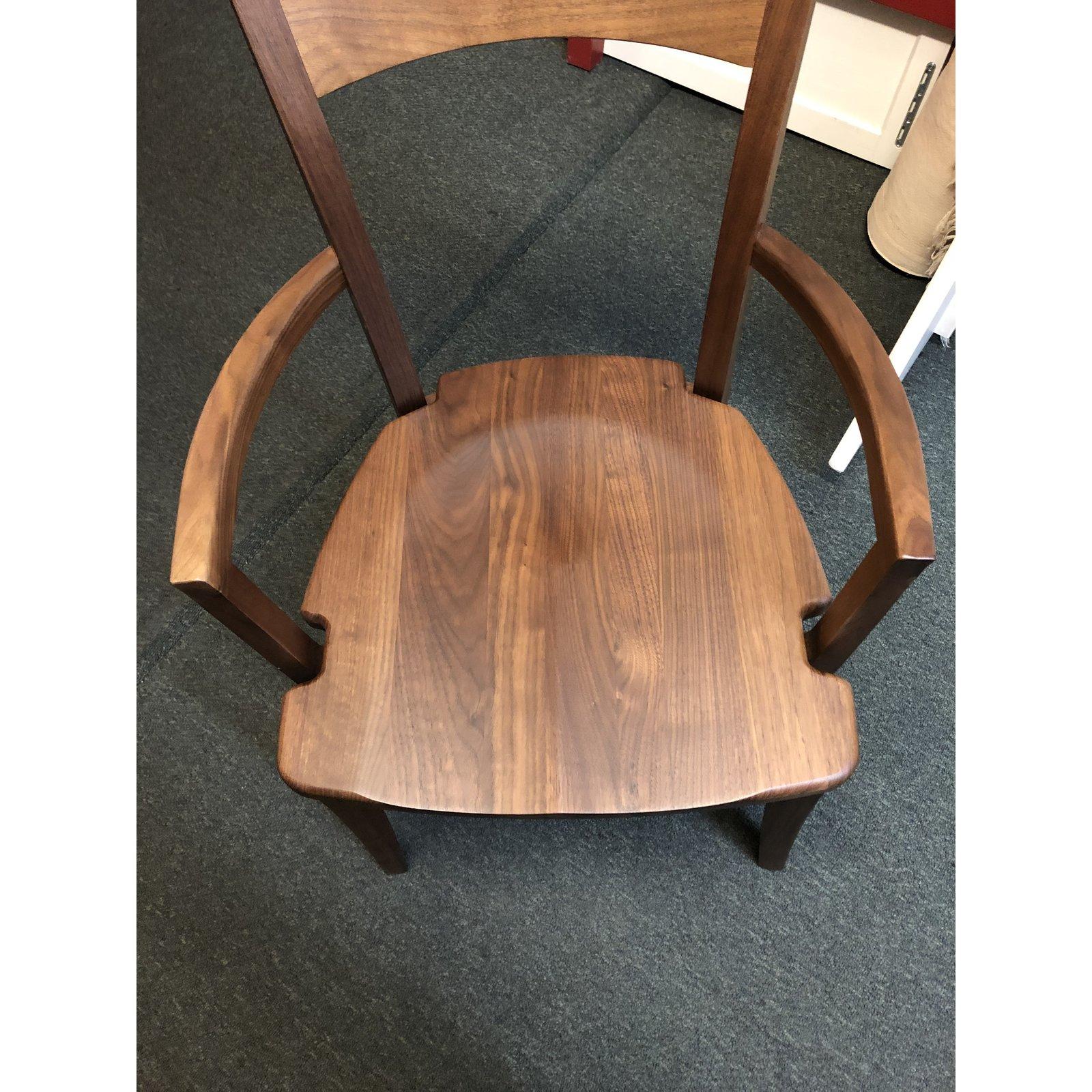 Custom Walnut Desk and Chair by Vermont Wood Studio For Sale 4