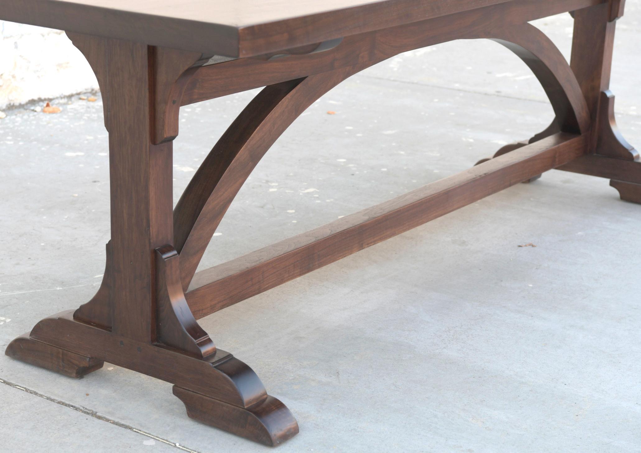 American Emilie Dining Table made from Black Walnut, made to Order by Petersen Antiques For Sale