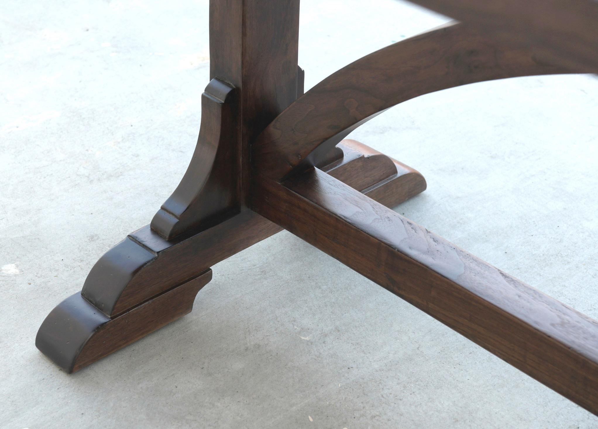 Hand-Crafted Emilie Dining Table made from Black Walnut, made to Order by Petersen Antiques For Sale