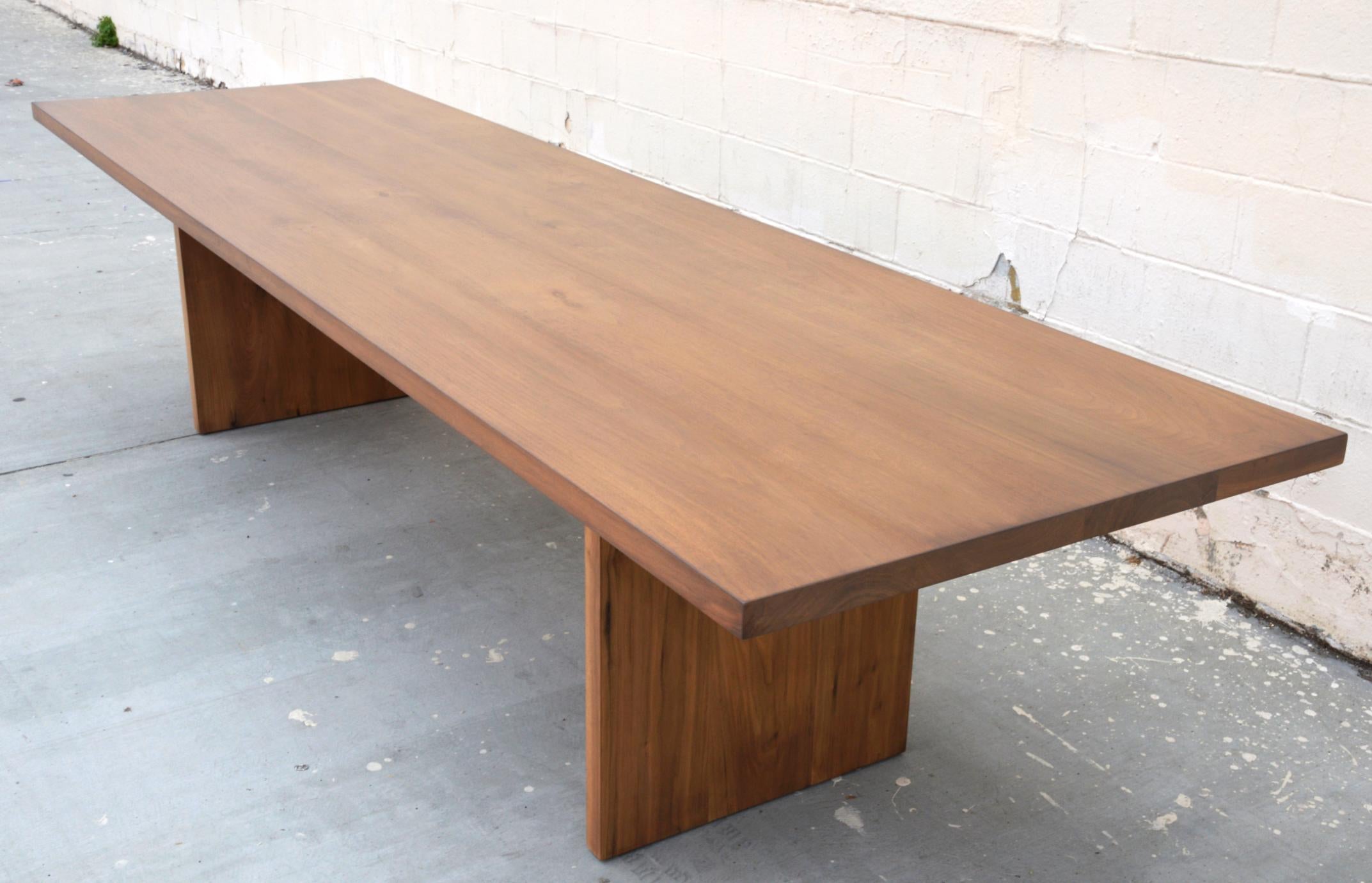 Hand-Crafted Custom Walnut Dining Table For Sale