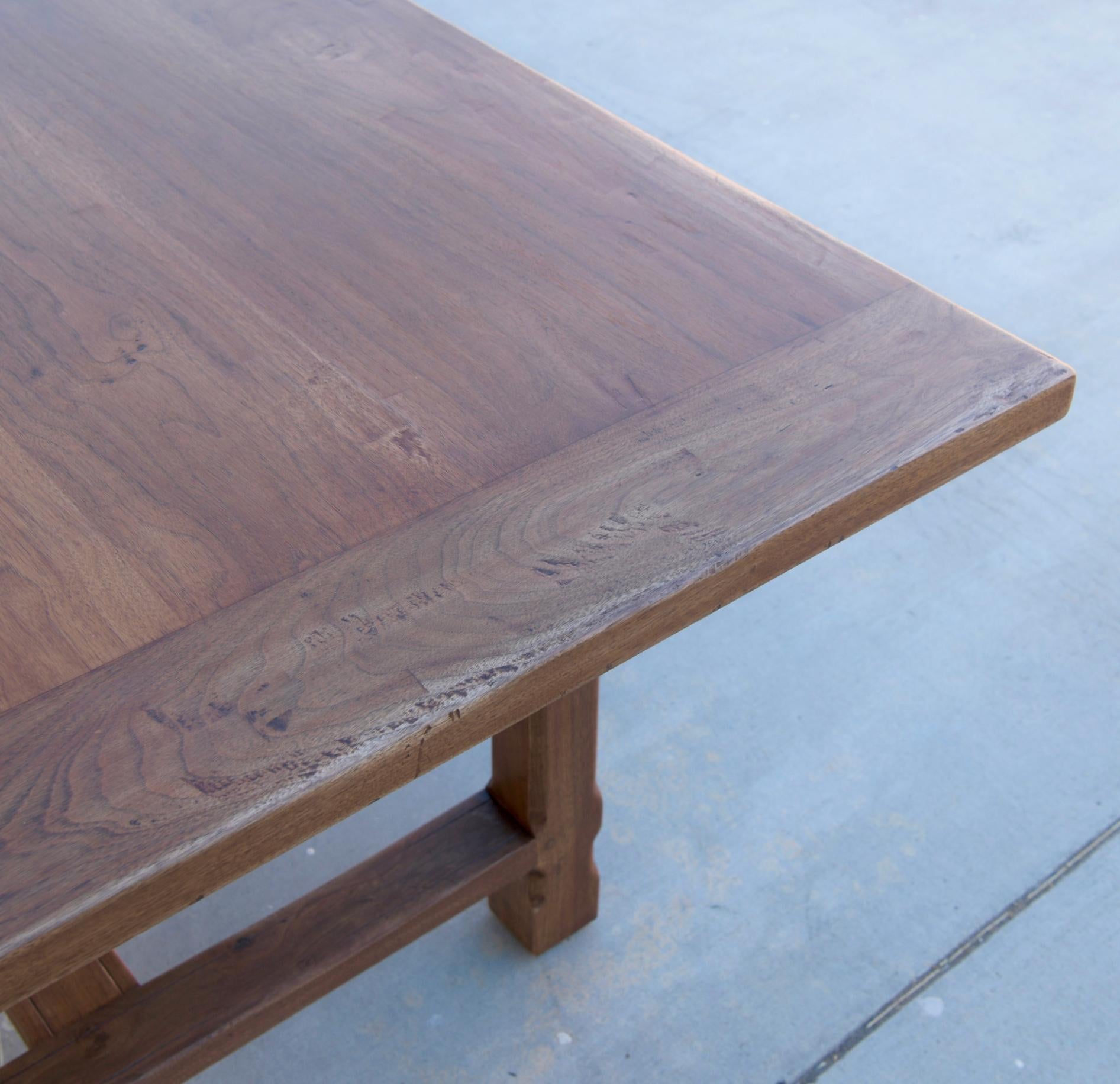 Hand-Crafted Custom Walnut Farm Table Made to Order by Petersen Antiques