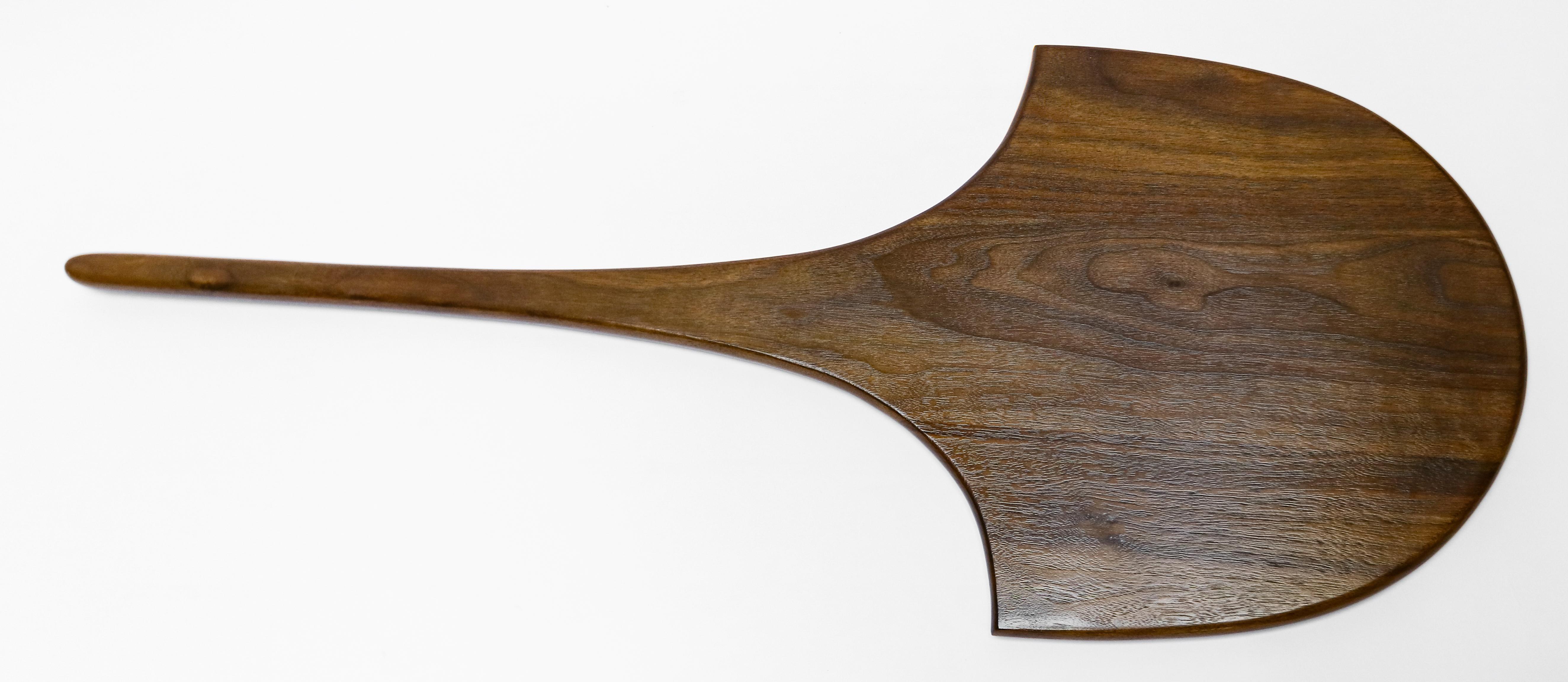 Contemporary Custom Walnut Serving Board with Long Handle by Adesso Imports For Sale