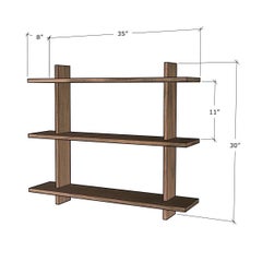 Custom Walnut Shelving Unit for Courtney