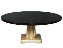 Runder esstisch aus nussbaum mit sonnenschliff by Carrocel