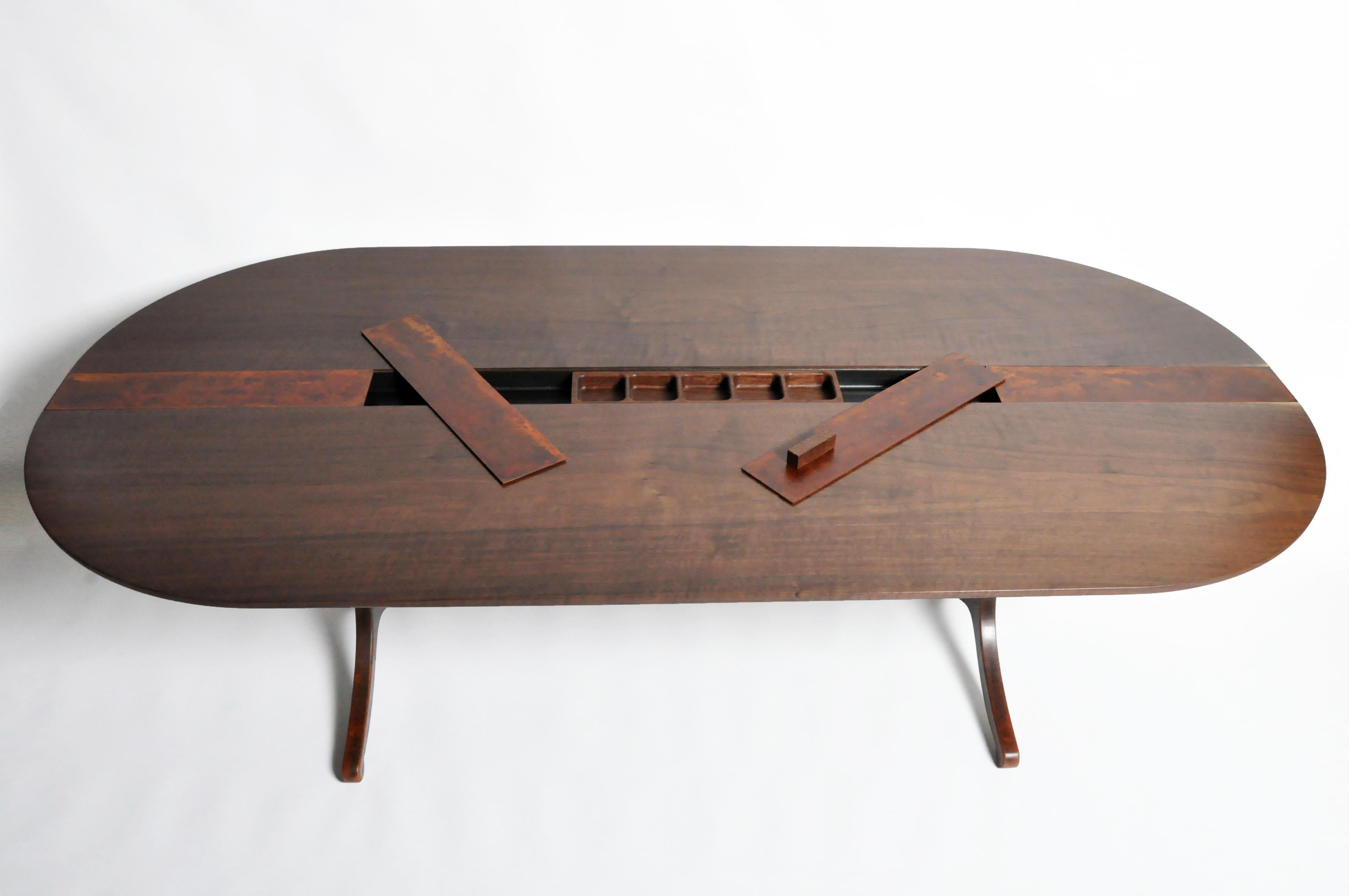 Custom Walnut Table by Modern Industry for the Golden Triangle Chicago 1