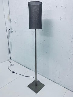 Custom Welded Steel and Mesh Shade Floor Lamp by Automatic, Inc.