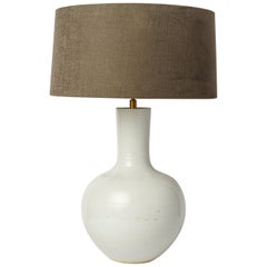 Custom White Glazed Table Lamp
